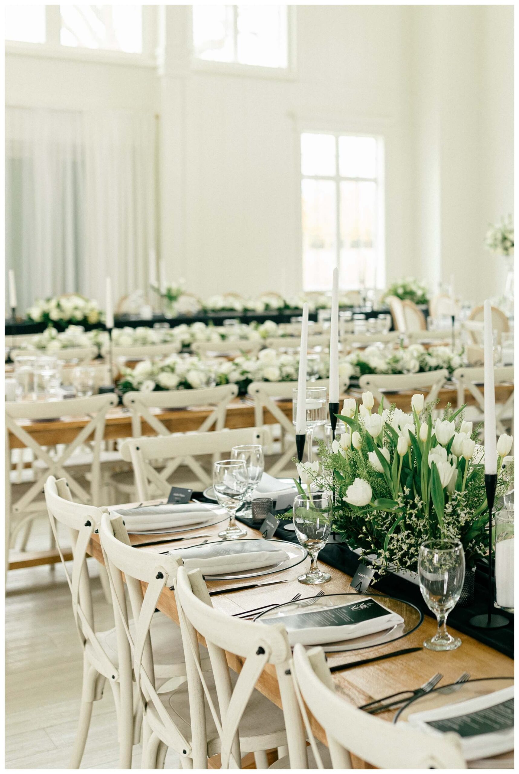 classy sophisticated black tie wedding at a white barn at Etre farms in michigan by josh and andrea photography