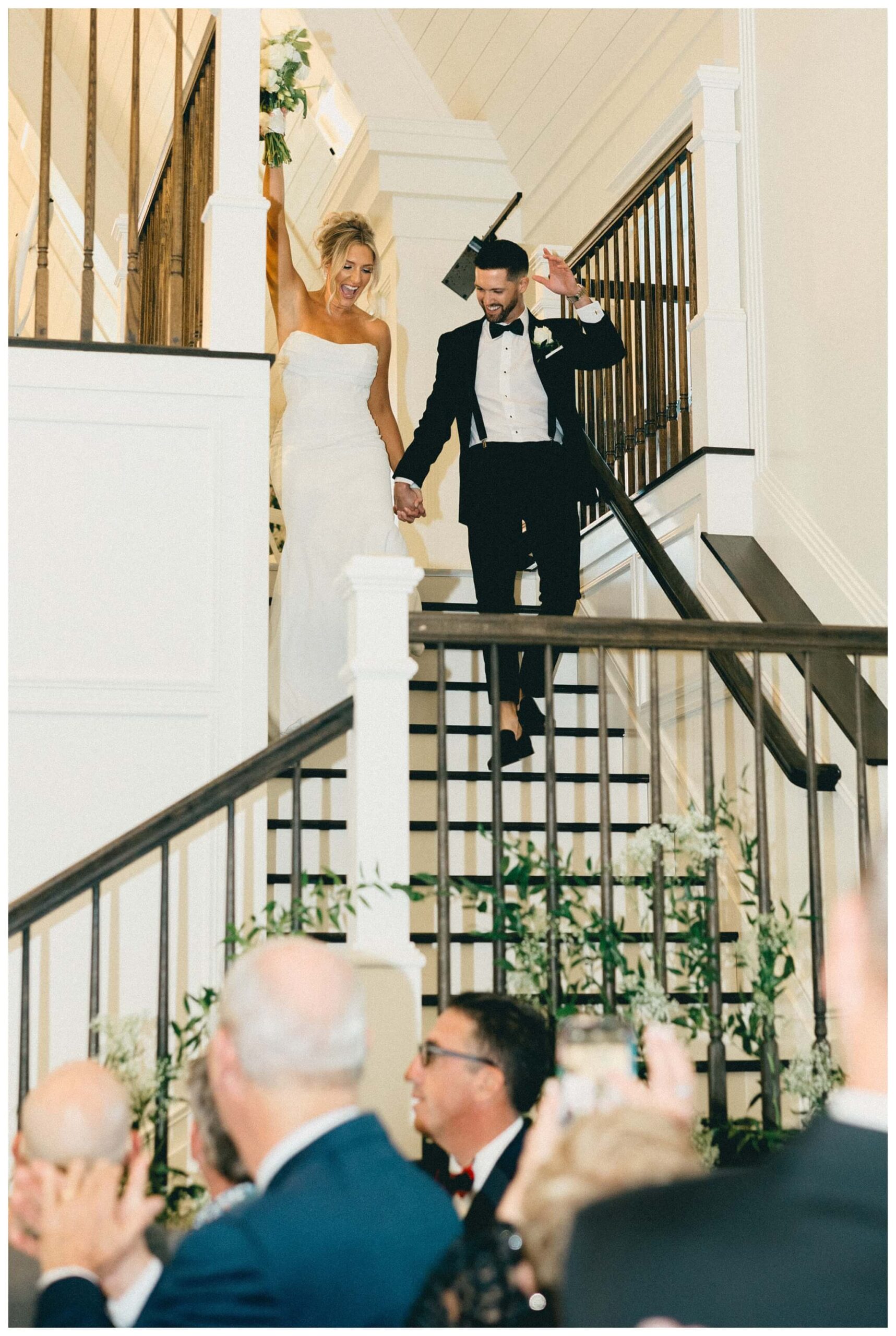 classy sophisticated black tie wedding at a white barn at Etre farms in michigan by josh and andrea photography