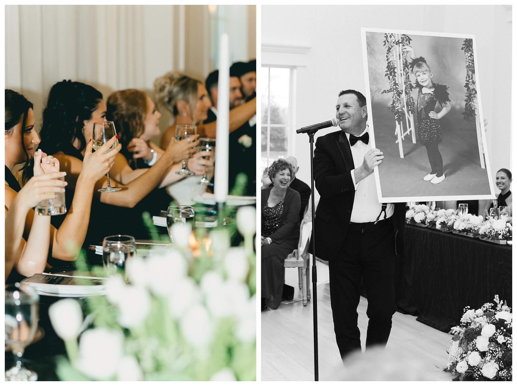 classy sophisticated black tie wedding at a white barn at Etre farms in michigan by josh and andrea photography