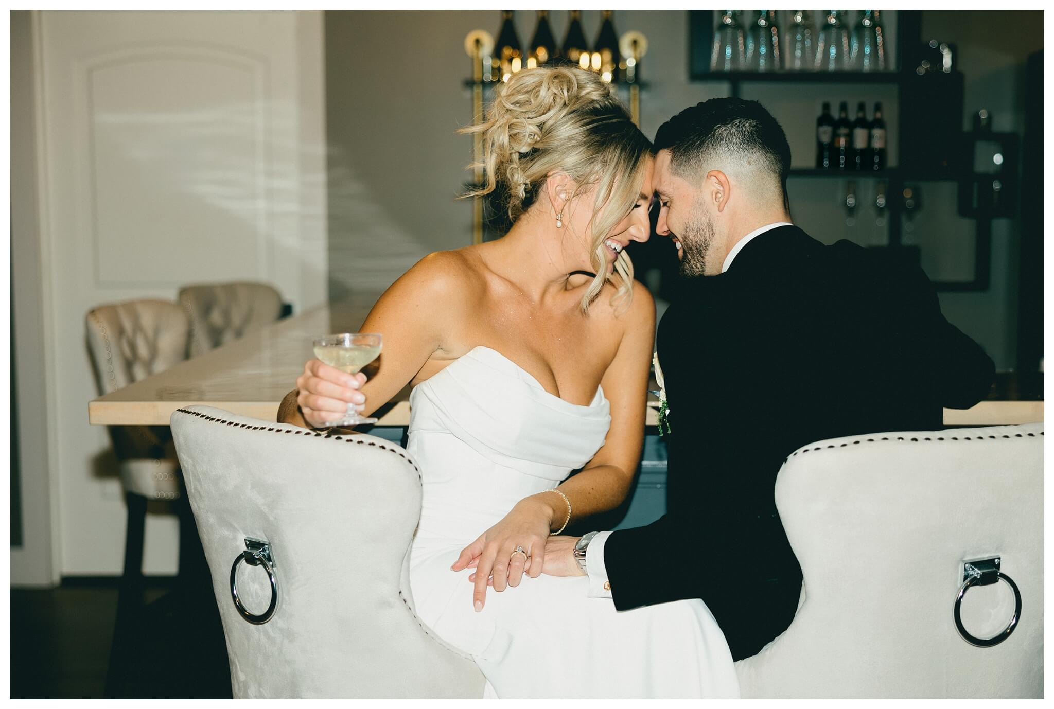 classy sophisticated black tie wedding at a white barn at Etre farms in michigan by josh and andrea photography