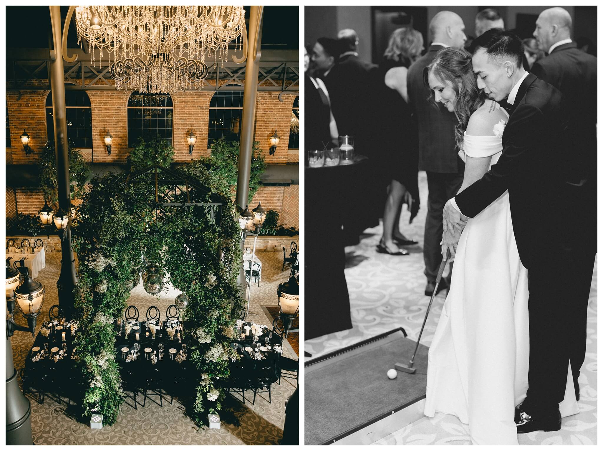 romantic timeless black tie wedding at saint johns resort near detroit michigan by josh and andrea photography 