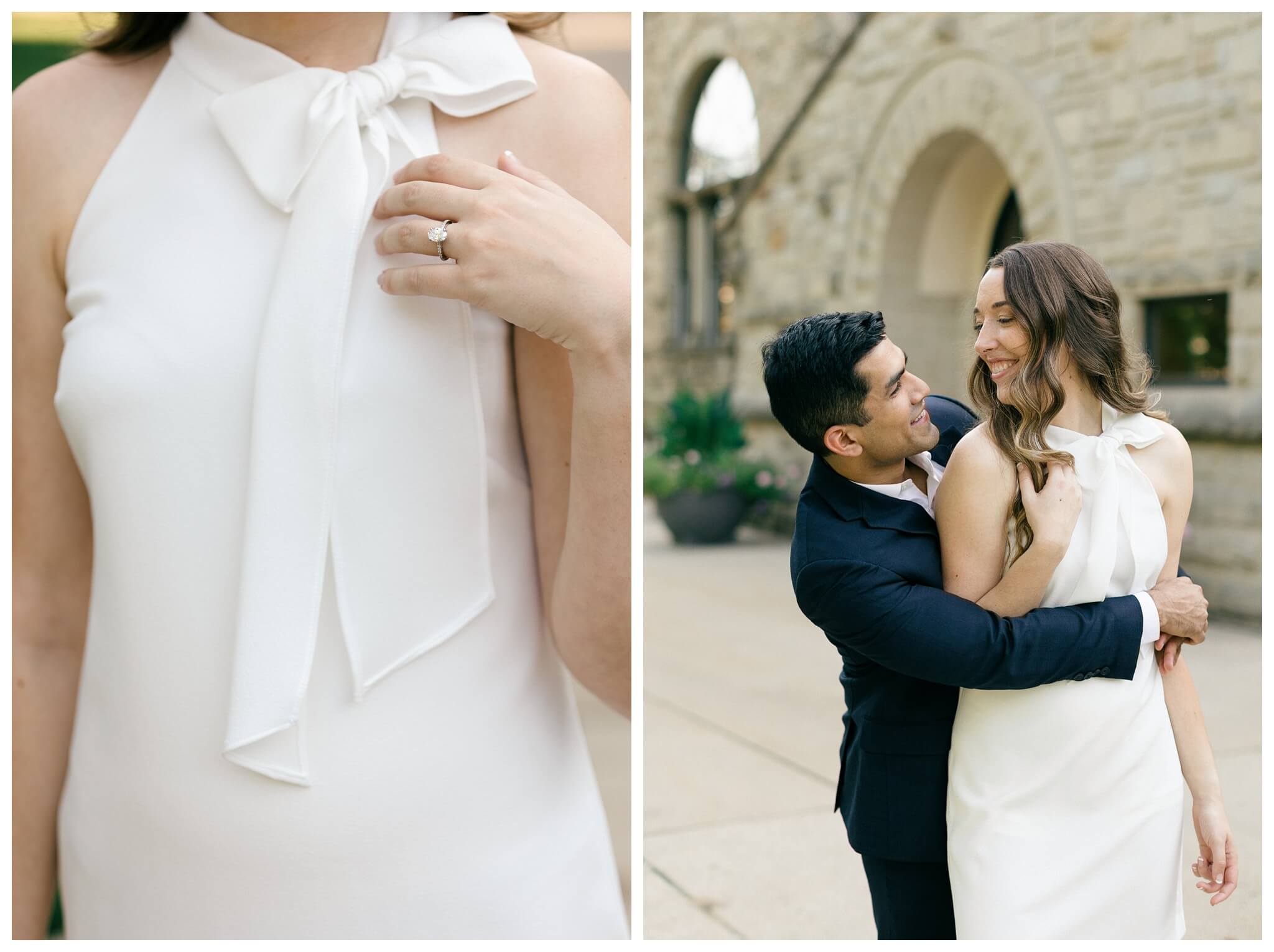 romantic beach engagement shoot at hope college at lake michigan by josh and andrea photography