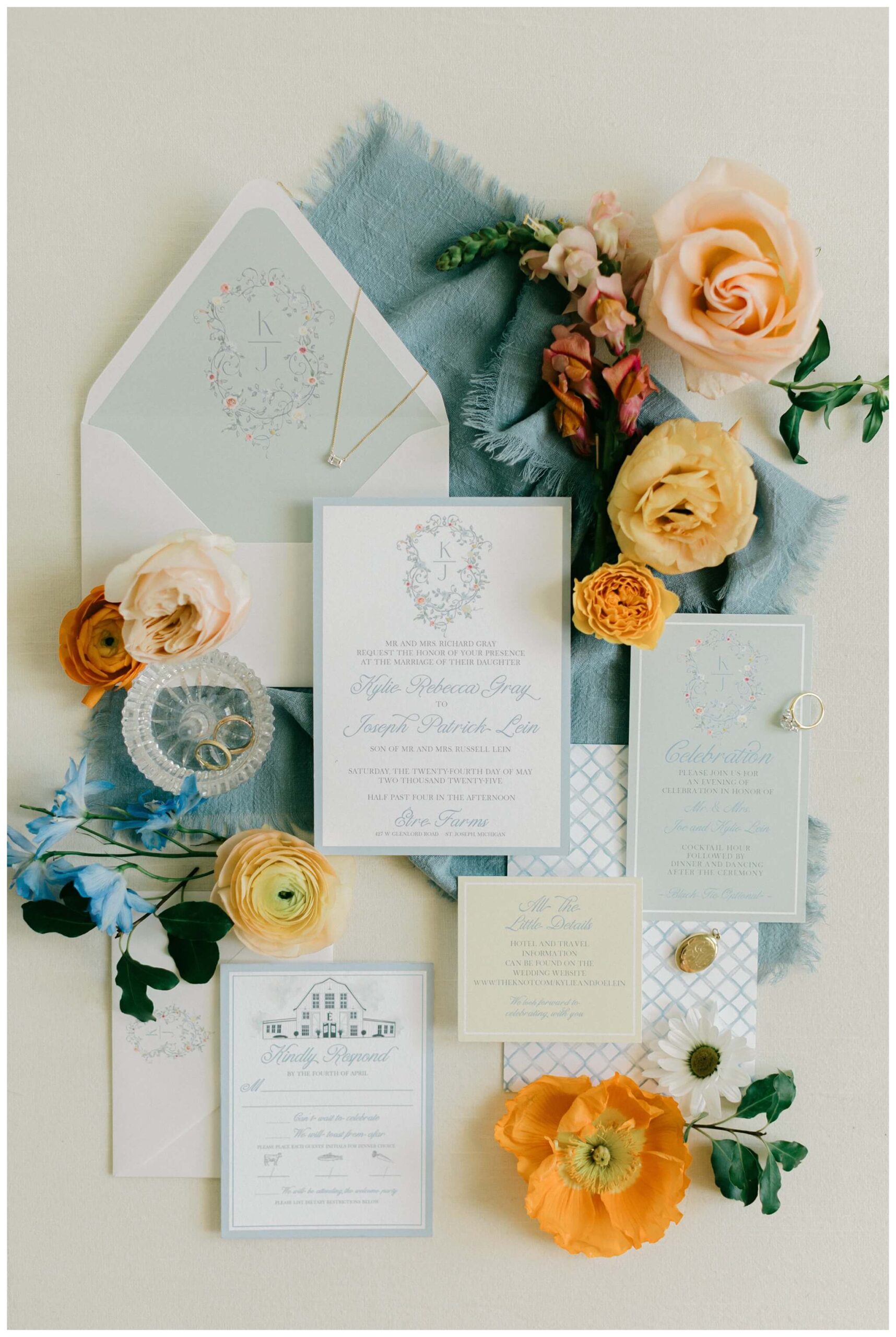 colorful white barn wedding at etre farms by lake michigan near saint joseph michigan by josh and andrea photography 