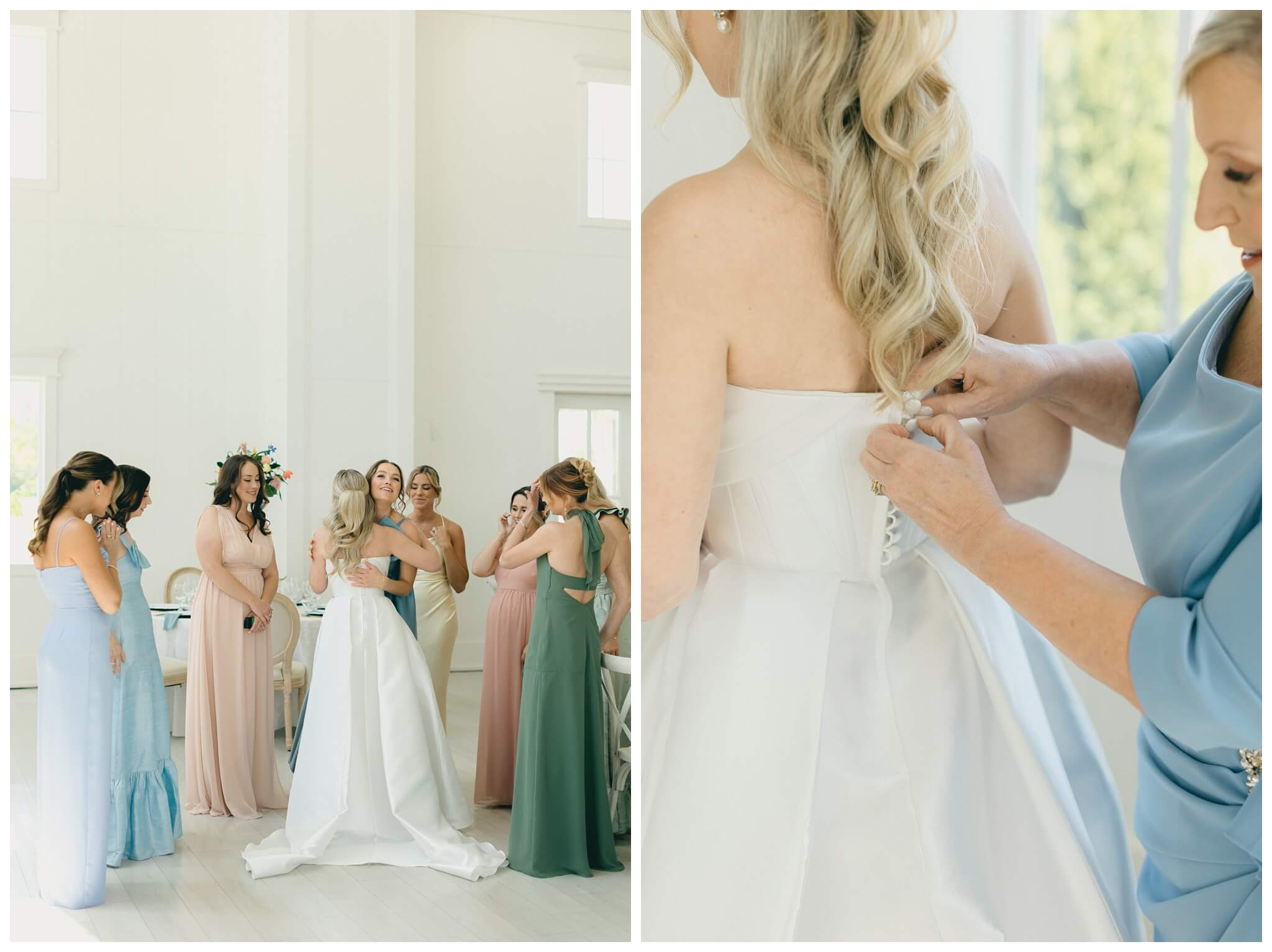 colorful white barn wedding at etre farms by lake michigan near saint joseph michigan by josh and andrea photography 