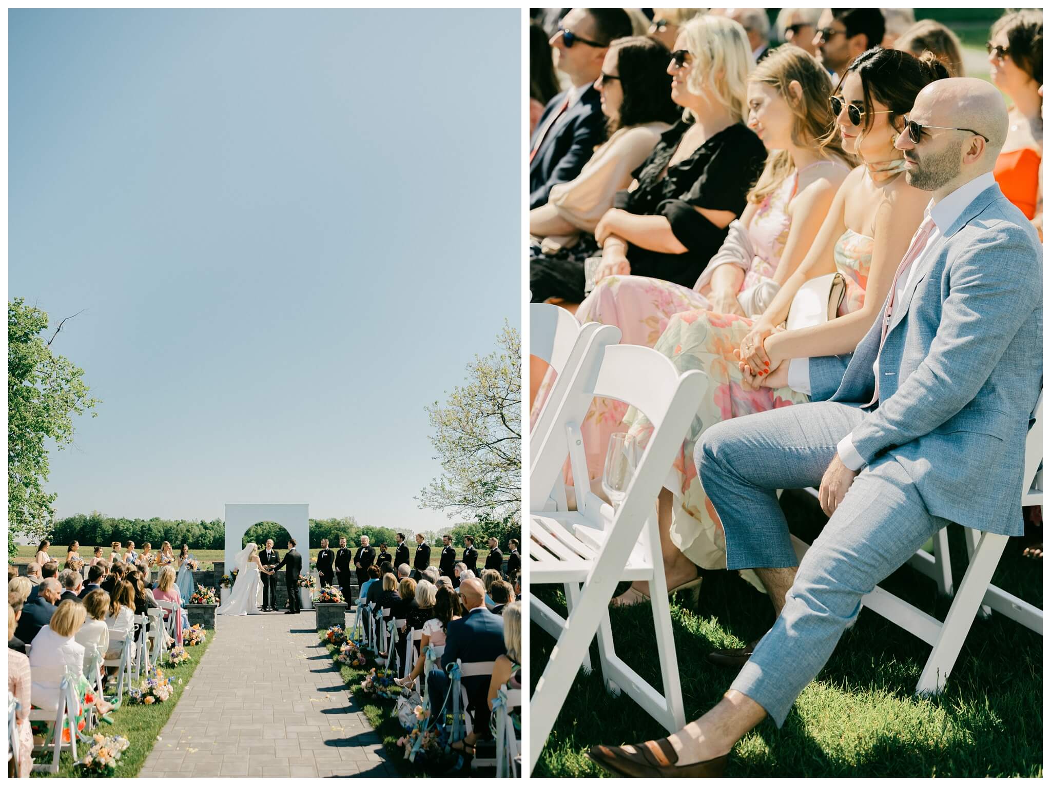 colorful white barn wedding at etre farms by lake michigan near saint joseph michigan by josh and andrea photography 