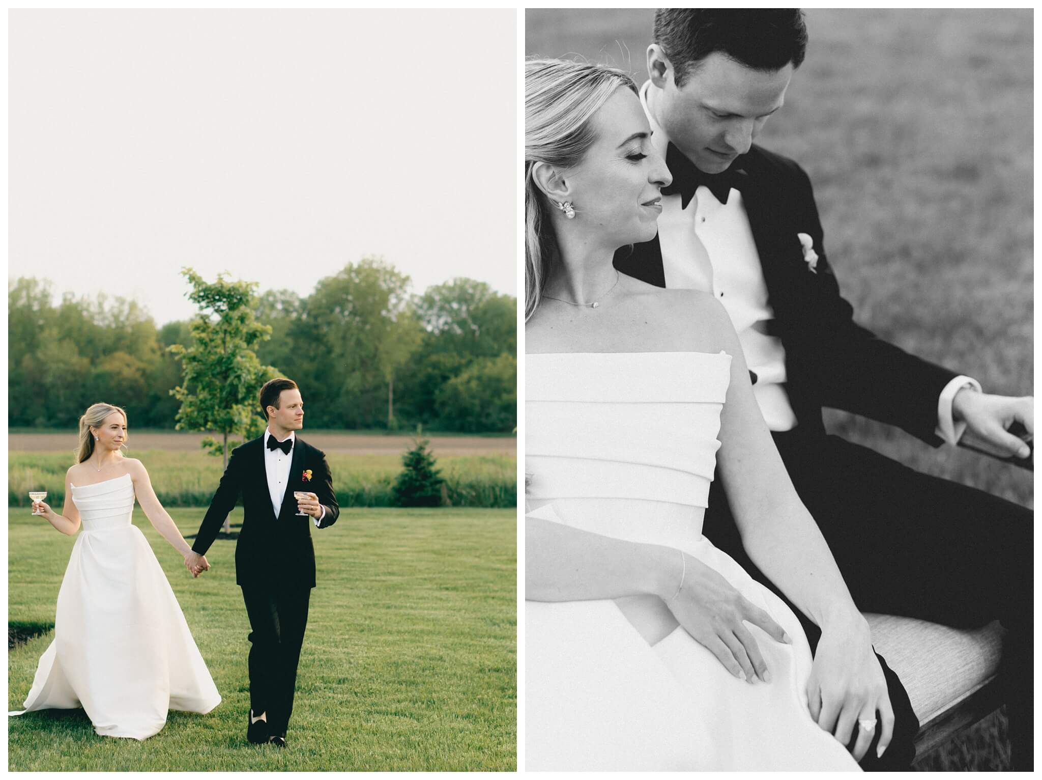 colorful white barn wedding at etre farms by lake michigan near saint joseph michigan by josh and andrea photography 