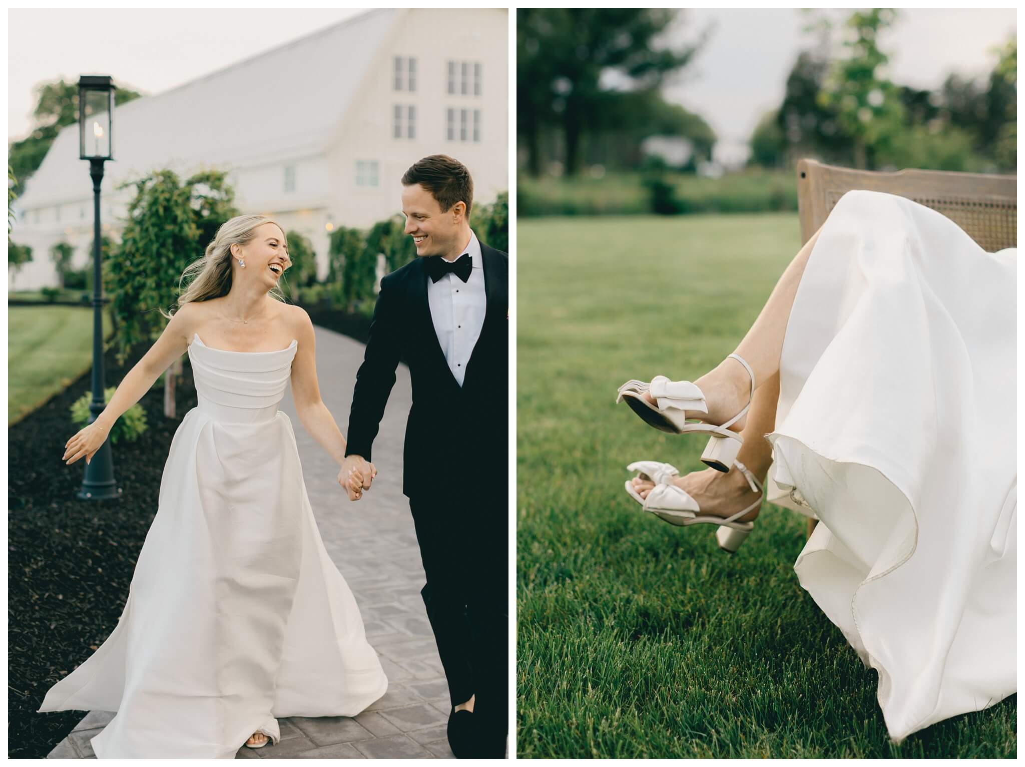 colorful white barn wedding at etre farms by lake michigan near saint joseph michigan by josh and andrea photography 