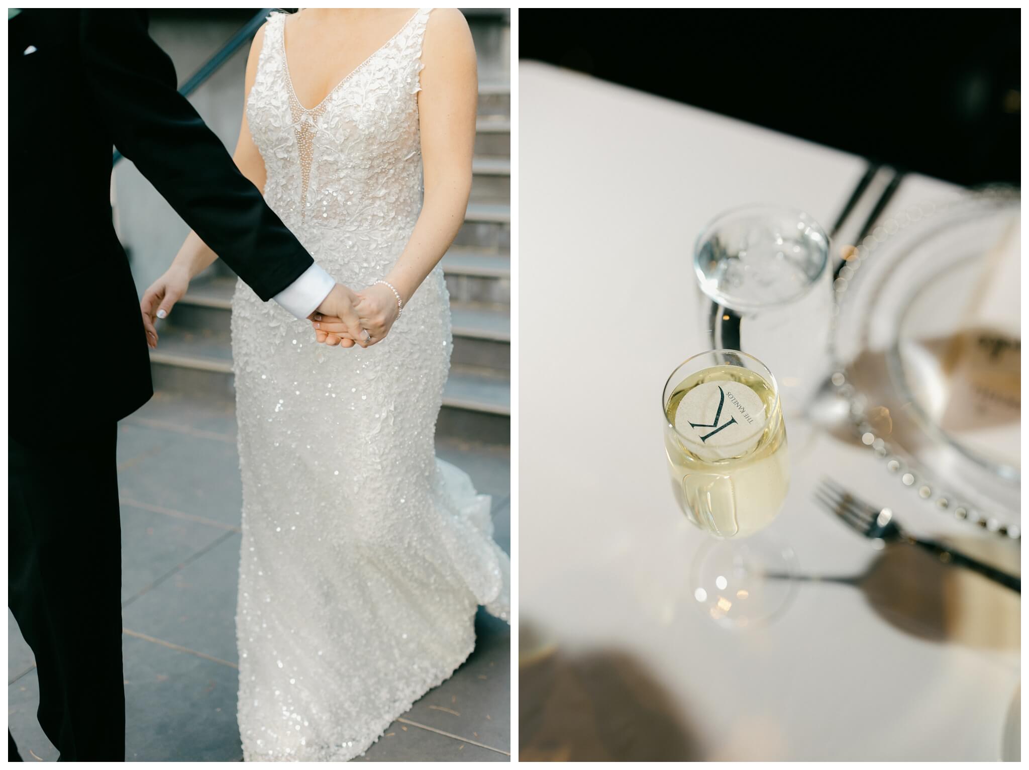 iconic beautiful black and white wedding at shepherd's hollow near detroit michigan by josh and andrea photography 