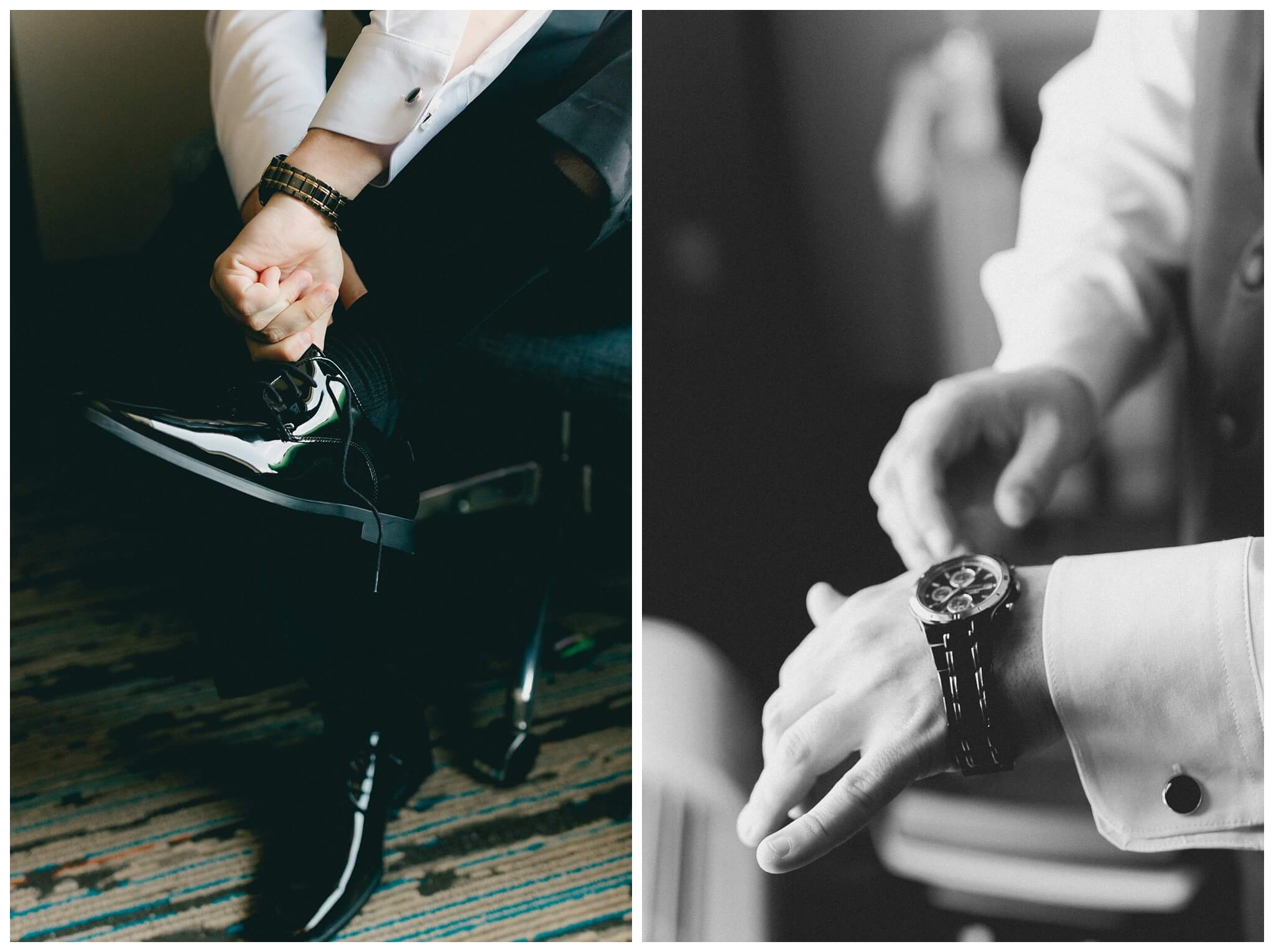 iconic beautiful black and white wedding at shepherd's hollow near detroit michigan by josh and andrea photography 