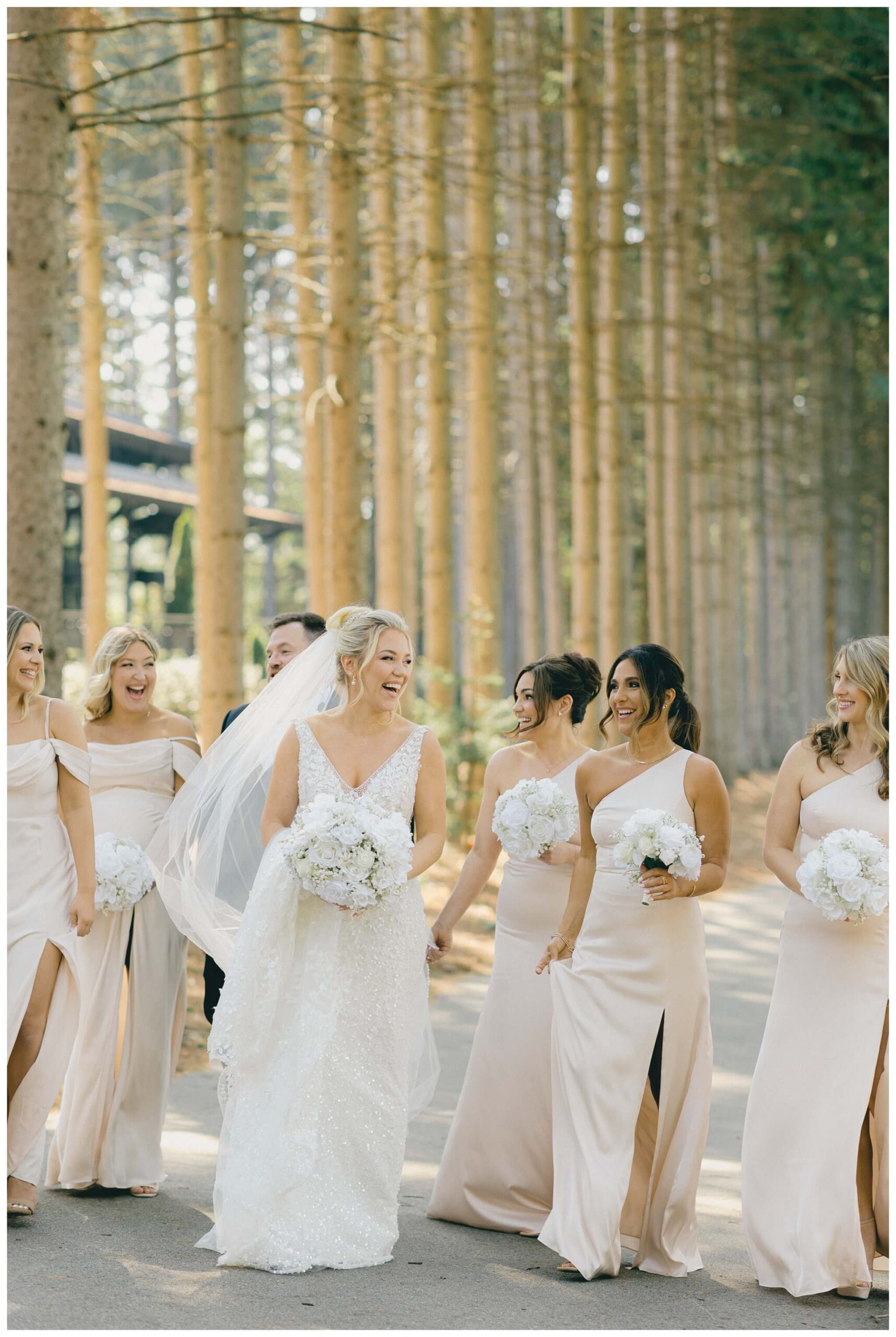 iconic beautiful black and white wedding at shepherd's hollow near detroit michigan by josh and andrea photography 