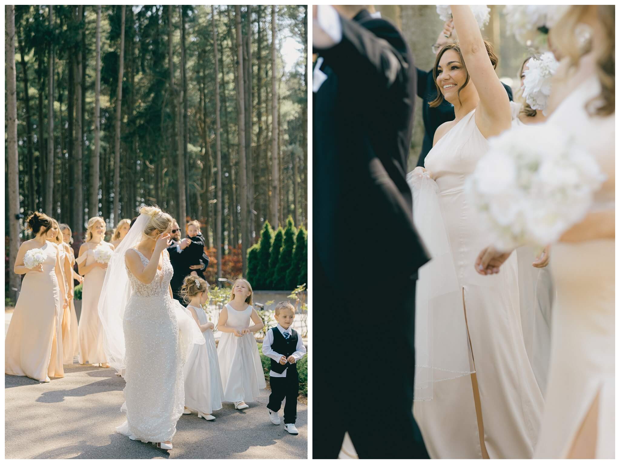 iconic beautiful black and white wedding at shepherd's hollow near detroit michigan by josh and andrea photography 