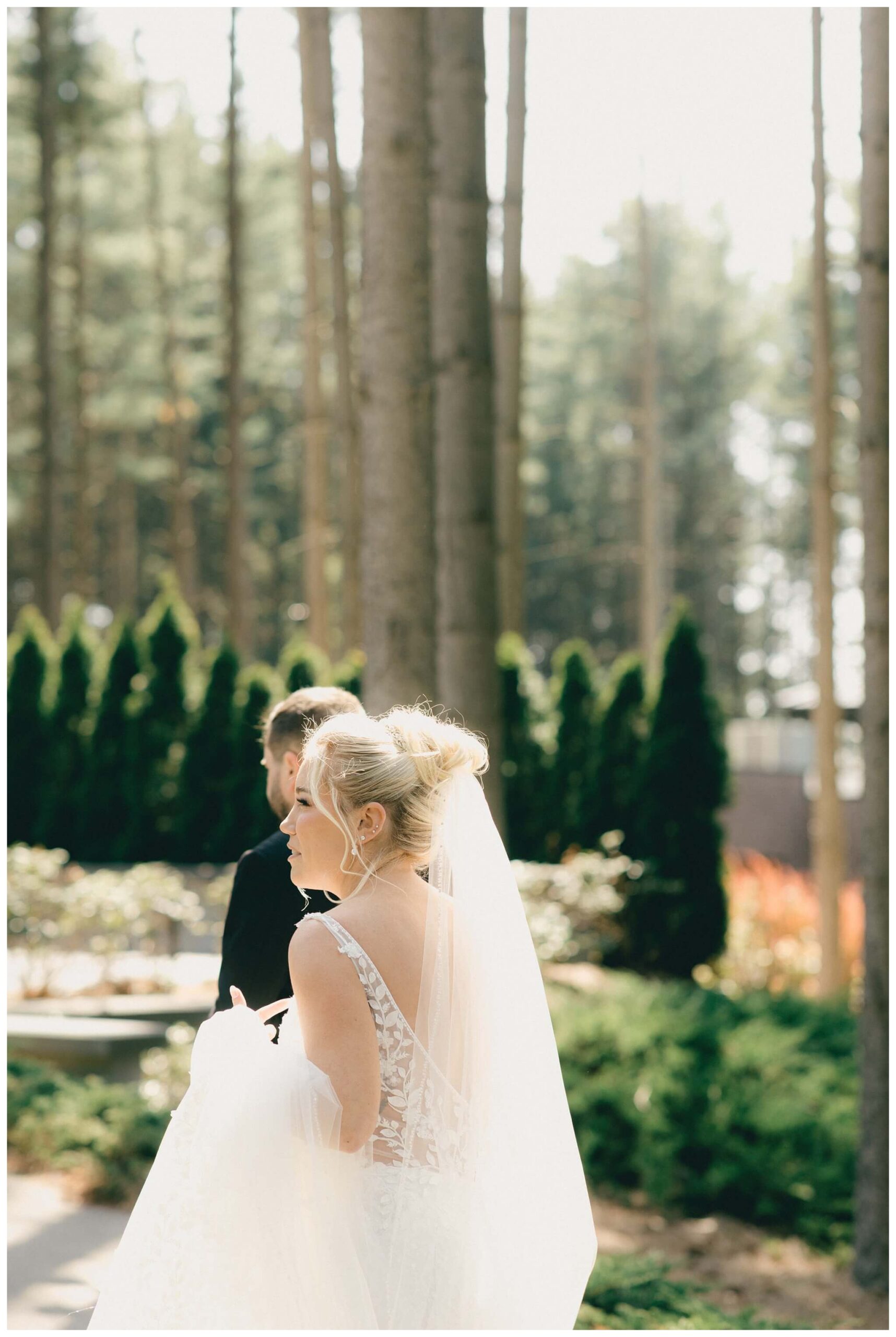 iconic beautiful black and white wedding at shepherd's hollow near detroit michigan by josh and andrea photography 