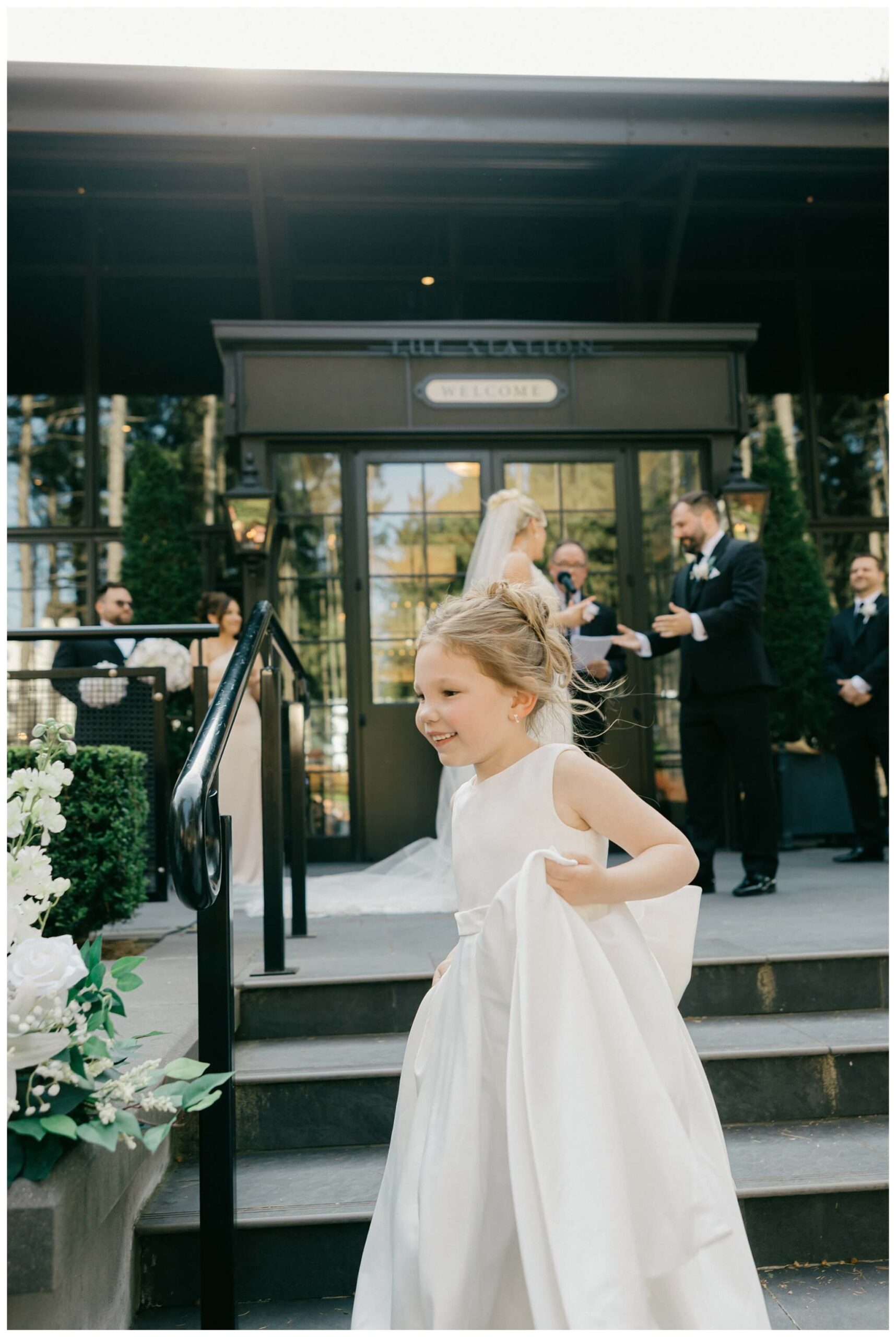 iconic beautiful black and white wedding at shepherd's hollow near detroit michigan by josh and andrea photography 
