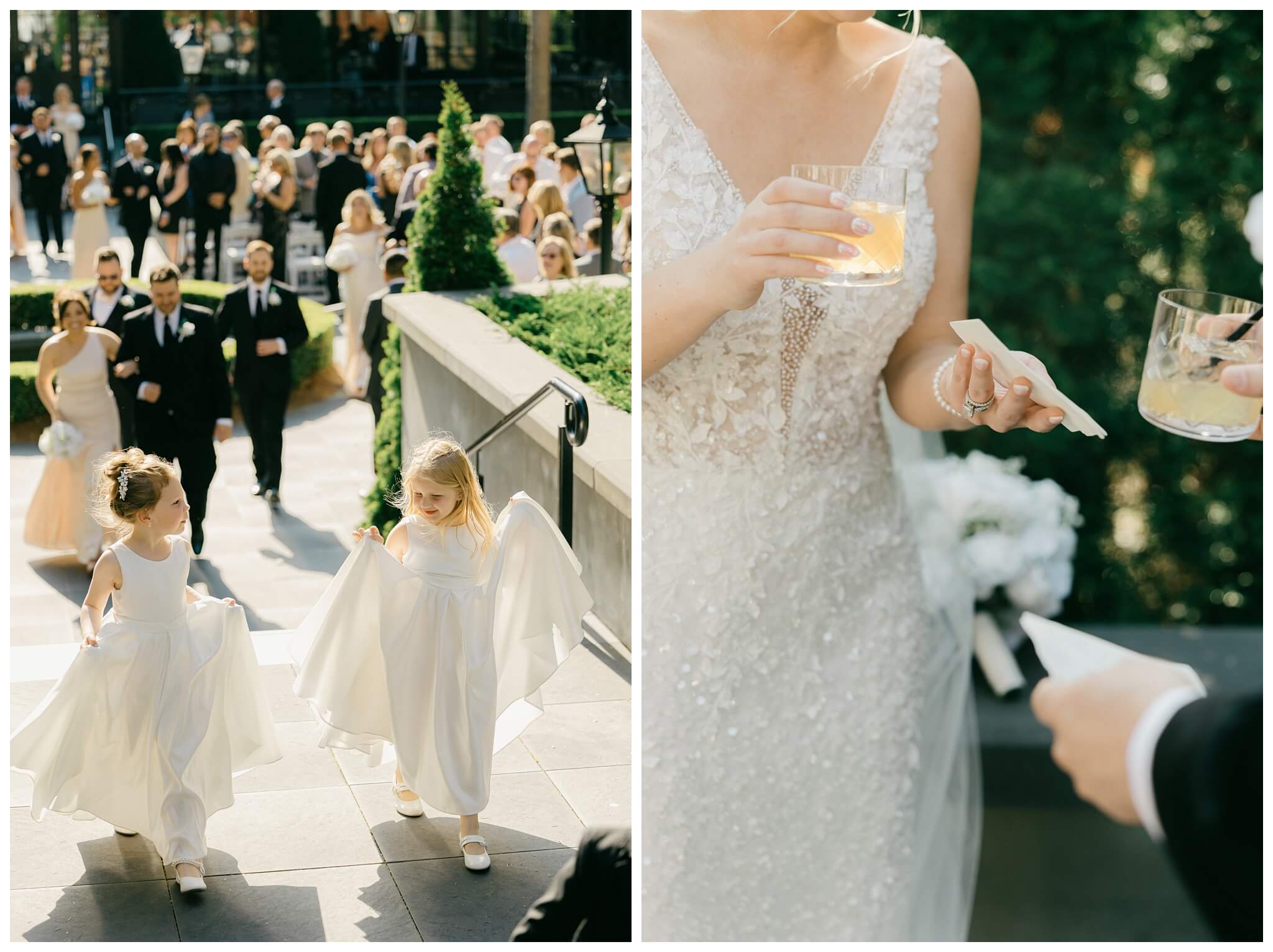 iconic beautiful black and white wedding at shepherd's hollow near detroit michigan by josh and andrea photography 