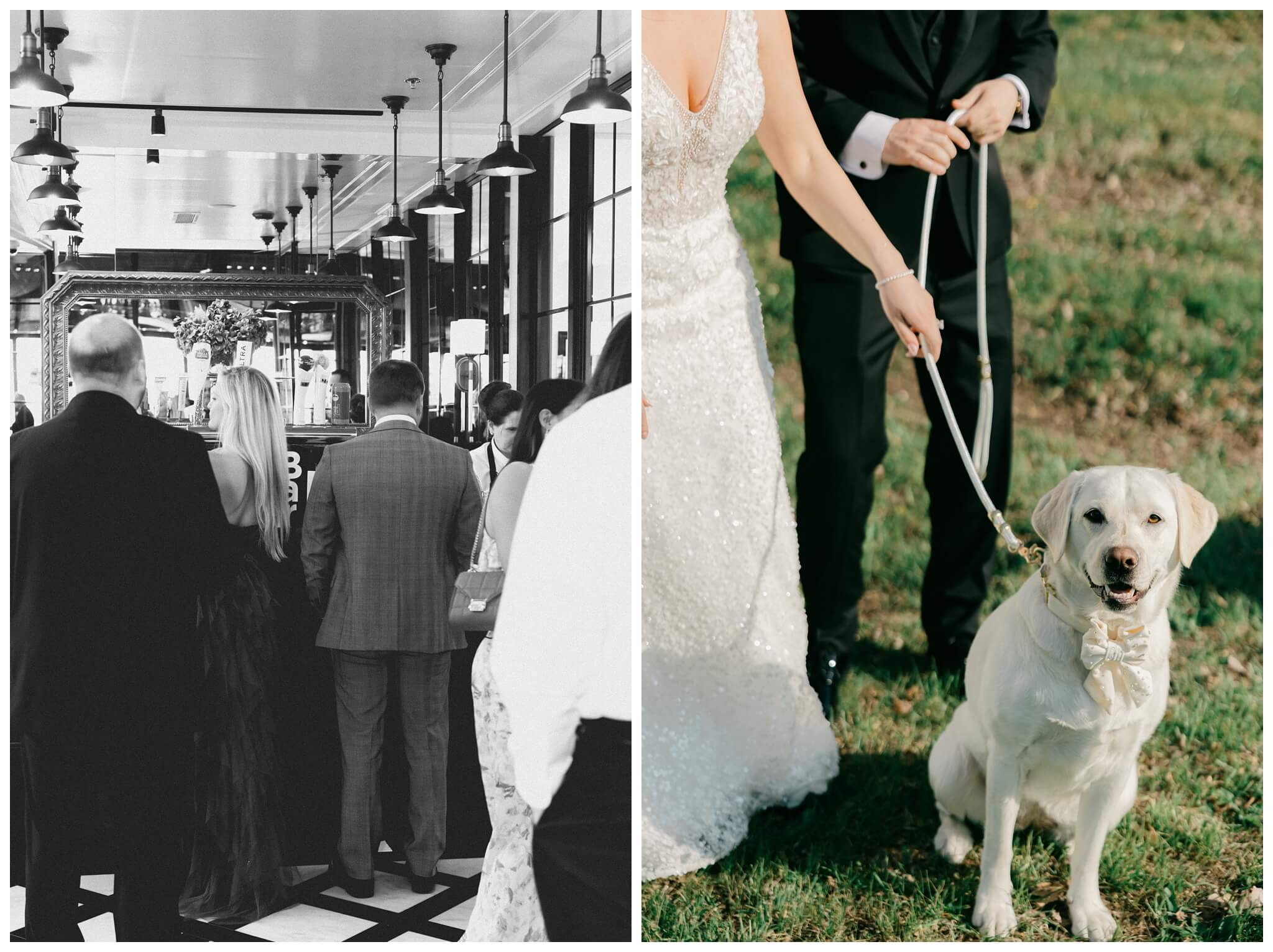 iconic beautiful black and white wedding at shepherd's hollow near detroit michigan by josh and andrea photography 