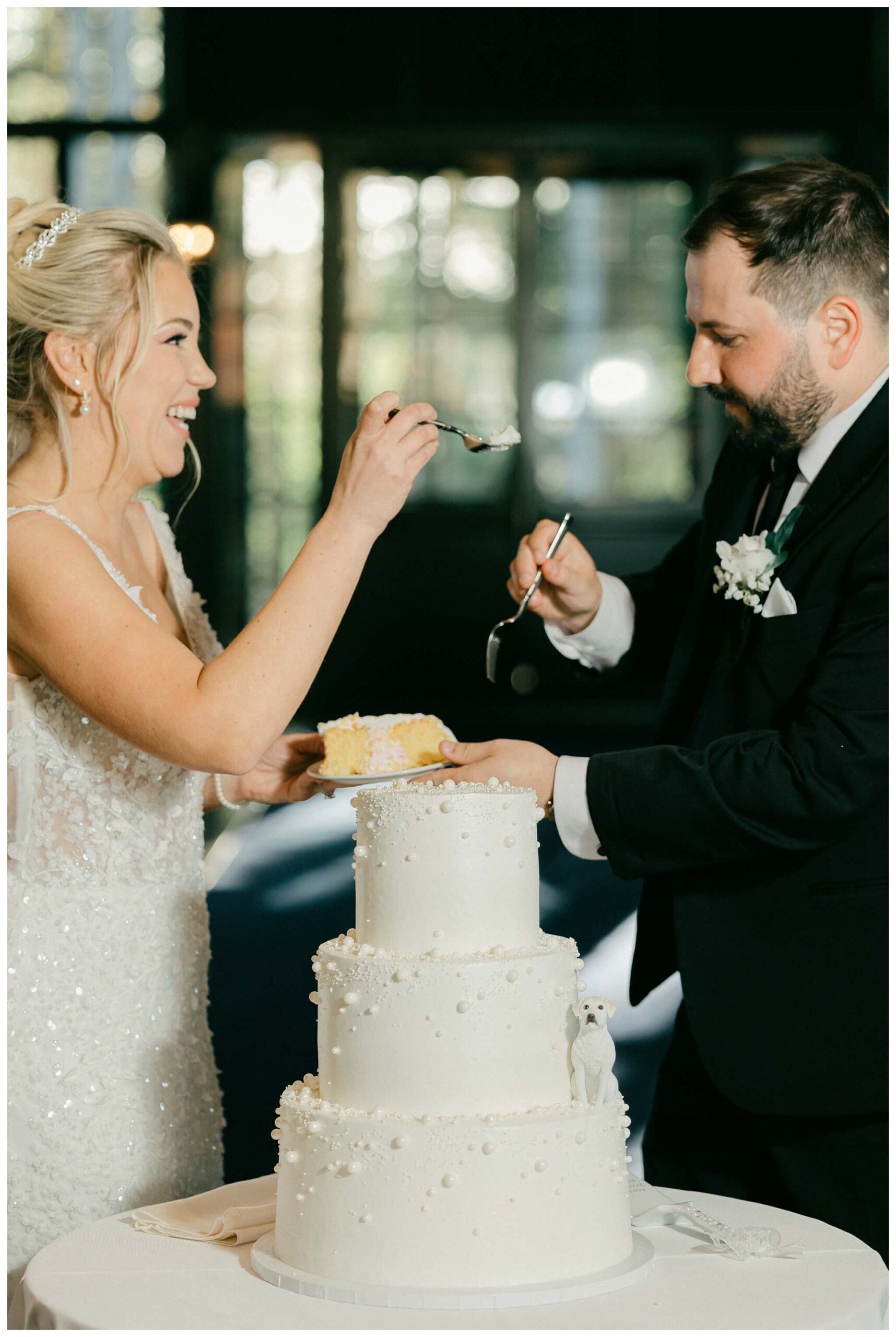 iconic beautiful black and white wedding at shepherd's hollow near detroit michigan by josh and andrea photography 