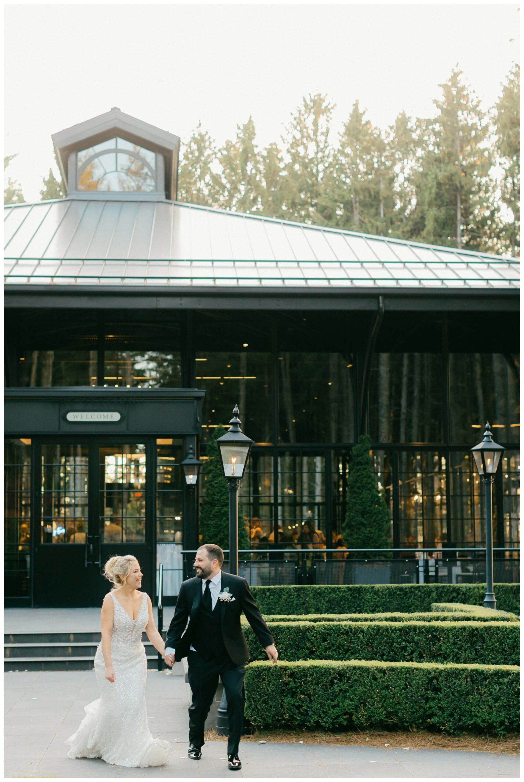 iconic beautiful black and white wedding at shepherd's hollow near detroit michigan by josh and andrea photography 