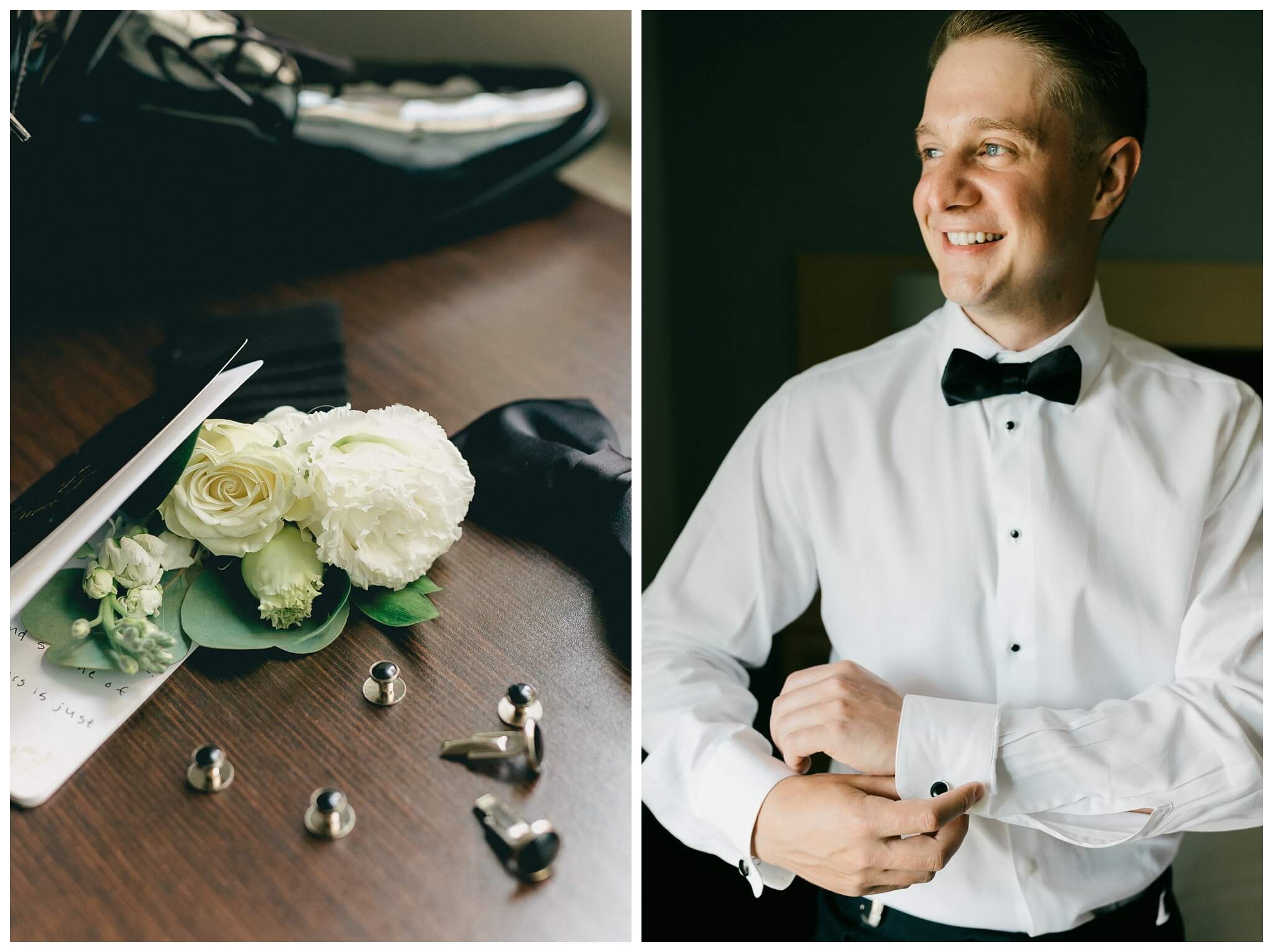 stunning black tie forest wedding with rolls royce vintage car at shepherds hollow near detroit michigan by josh and andrea photography