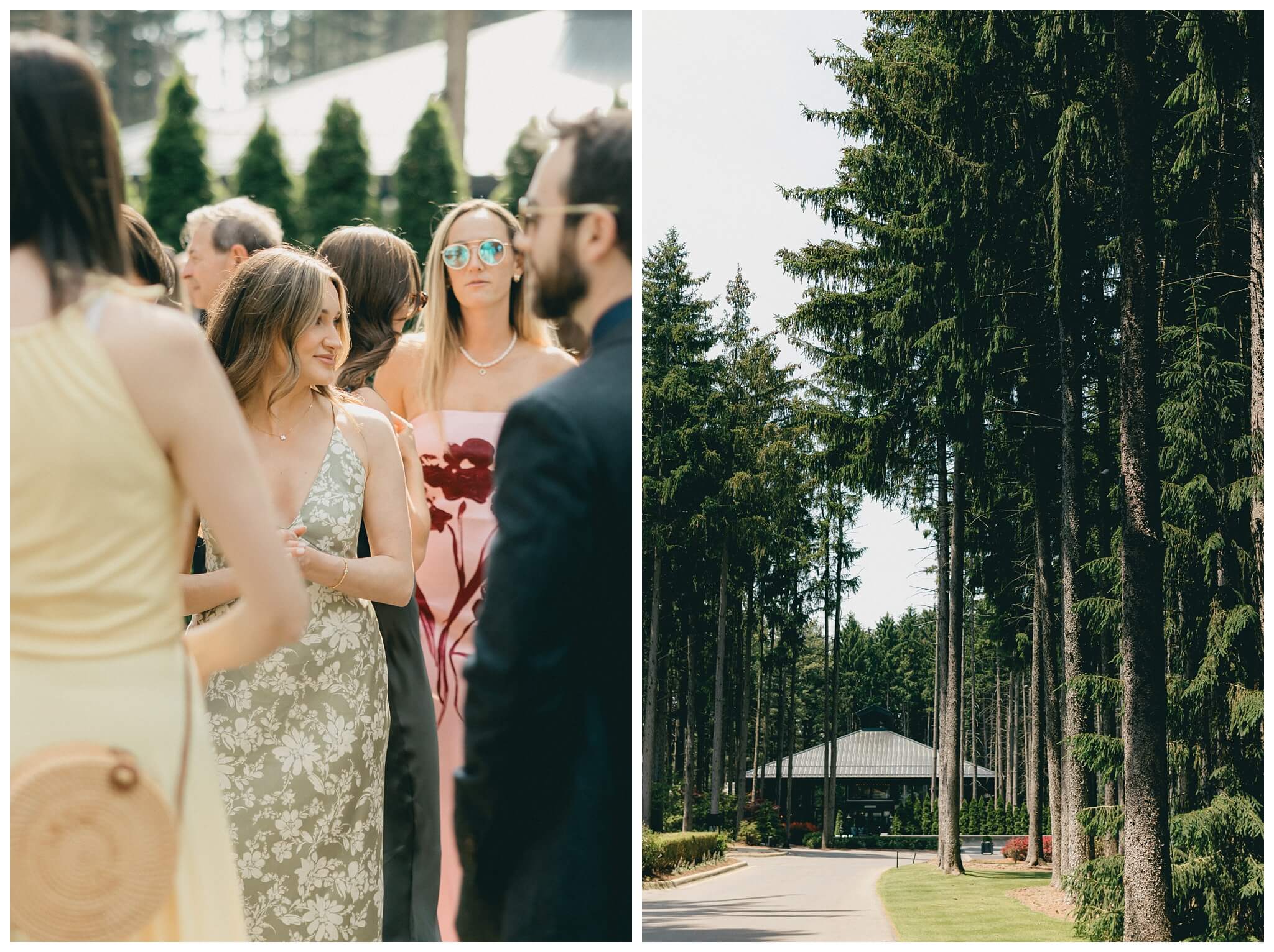 stunning black tie forest wedding with rolls royce vintage car at shepherds hollow near detroit michigan by josh and andrea photography