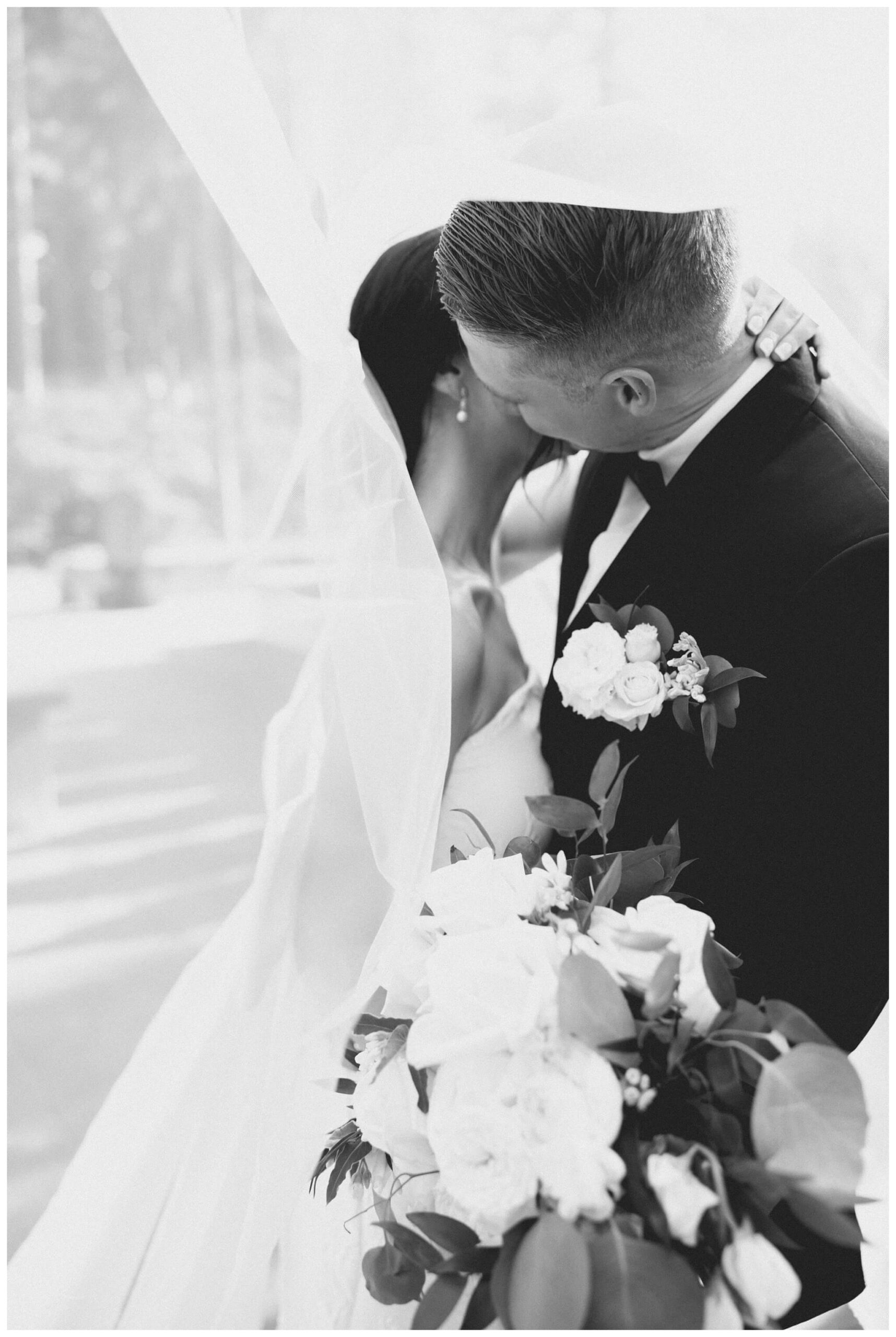 stunning black tie forest wedding with rolls royce vintage car at shepherds hollow near detroit michigan by josh and andrea photography