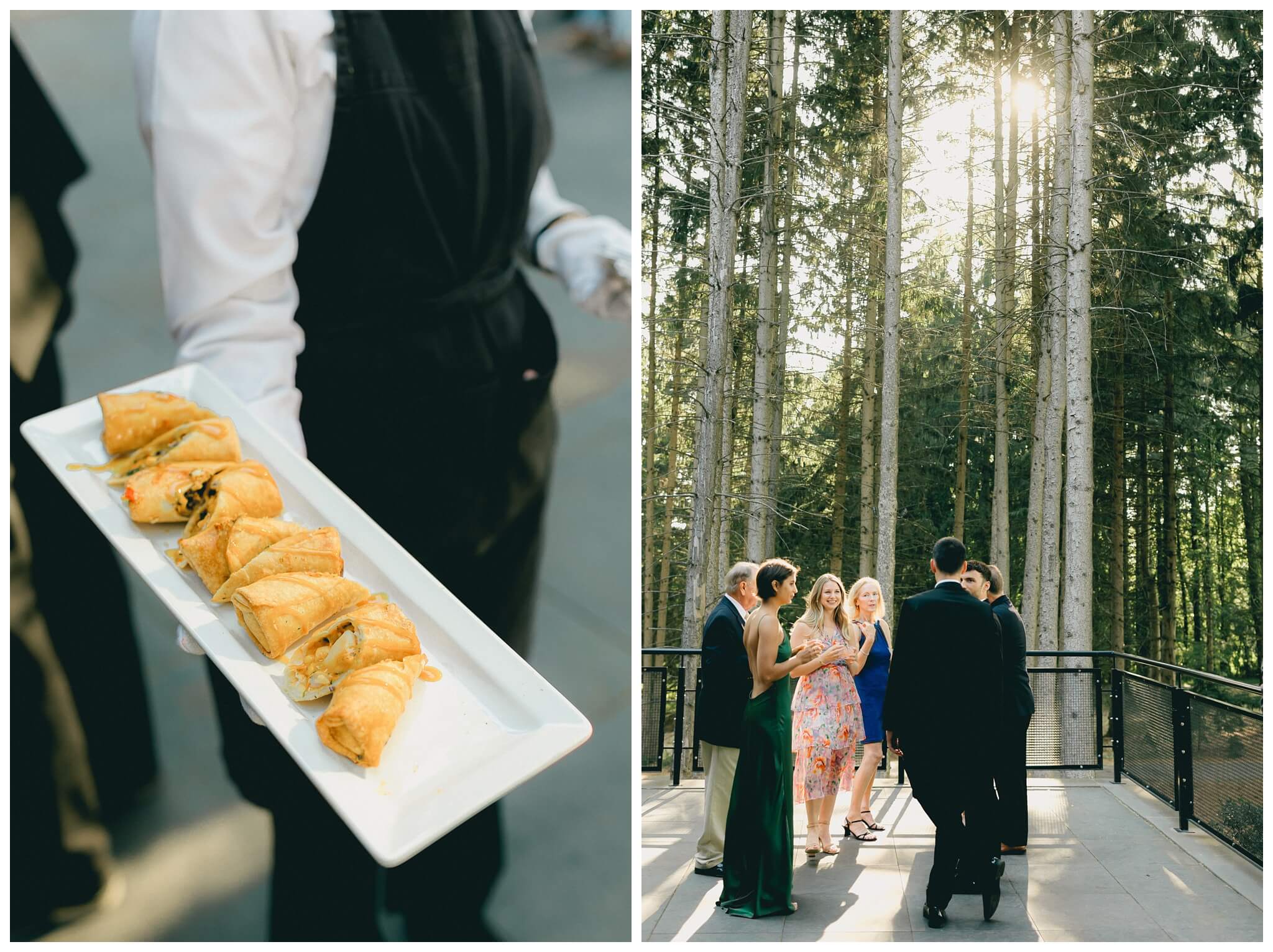 stunning black tie forest wedding with rolls royce vintage car at shepherds hollow near detroit michigan by josh and andrea photography