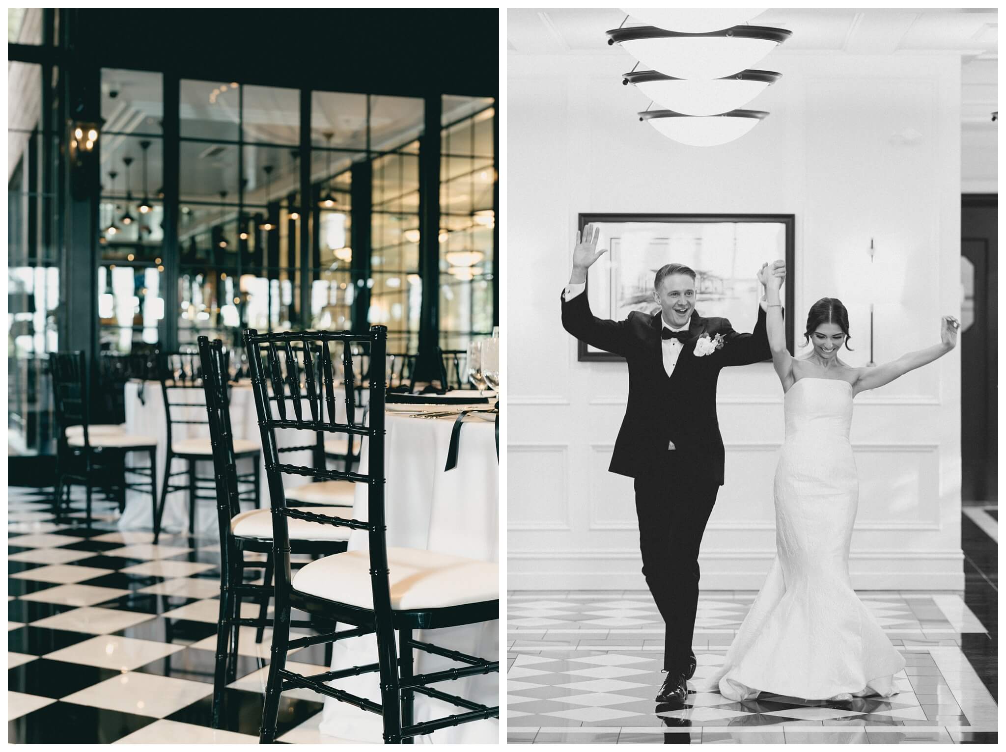 stunning black tie forest wedding with rolls royce vintage car at shepherds hollow near detroit michigan by josh and andrea photography