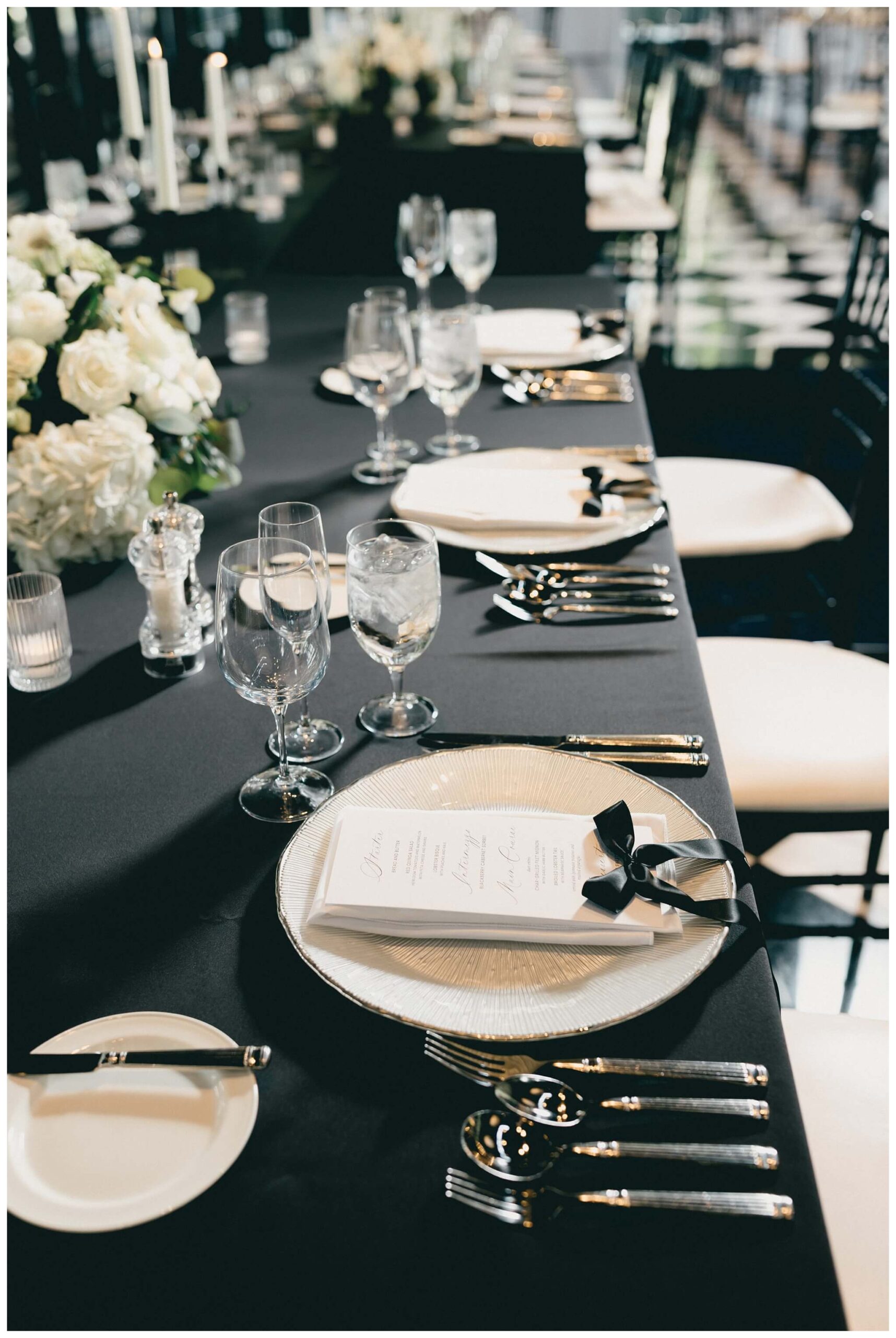 stunning black tie forest wedding with rolls royce vintage car at shepherds hollow near detroit michigan by josh and andrea photography