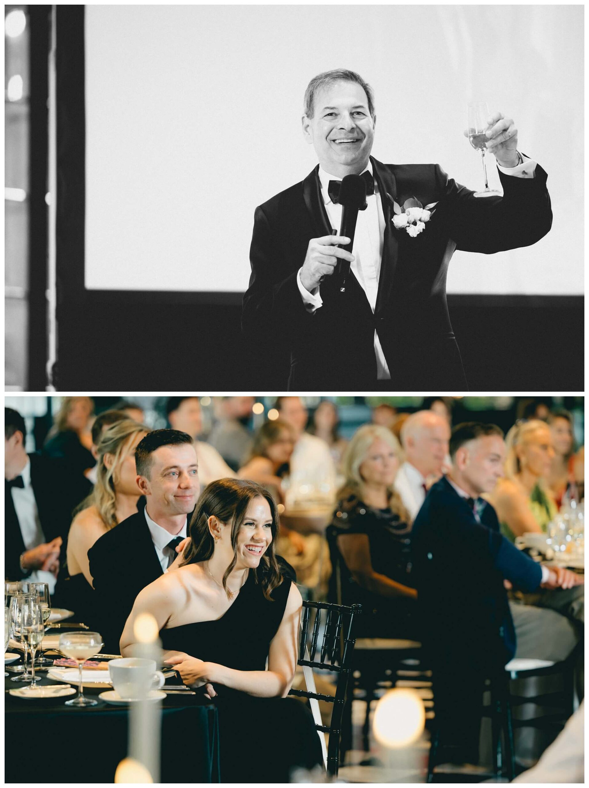 stunning black tie forest wedding with rolls royce vintage car at shepherds hollow near detroit michigan by josh and andrea photography