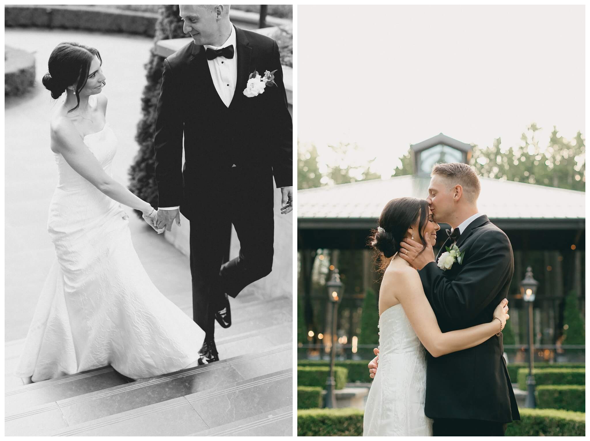 stunning black tie forest wedding with rolls royce vintage car at shepherds hollow near detroit michigan by josh and andrea photography