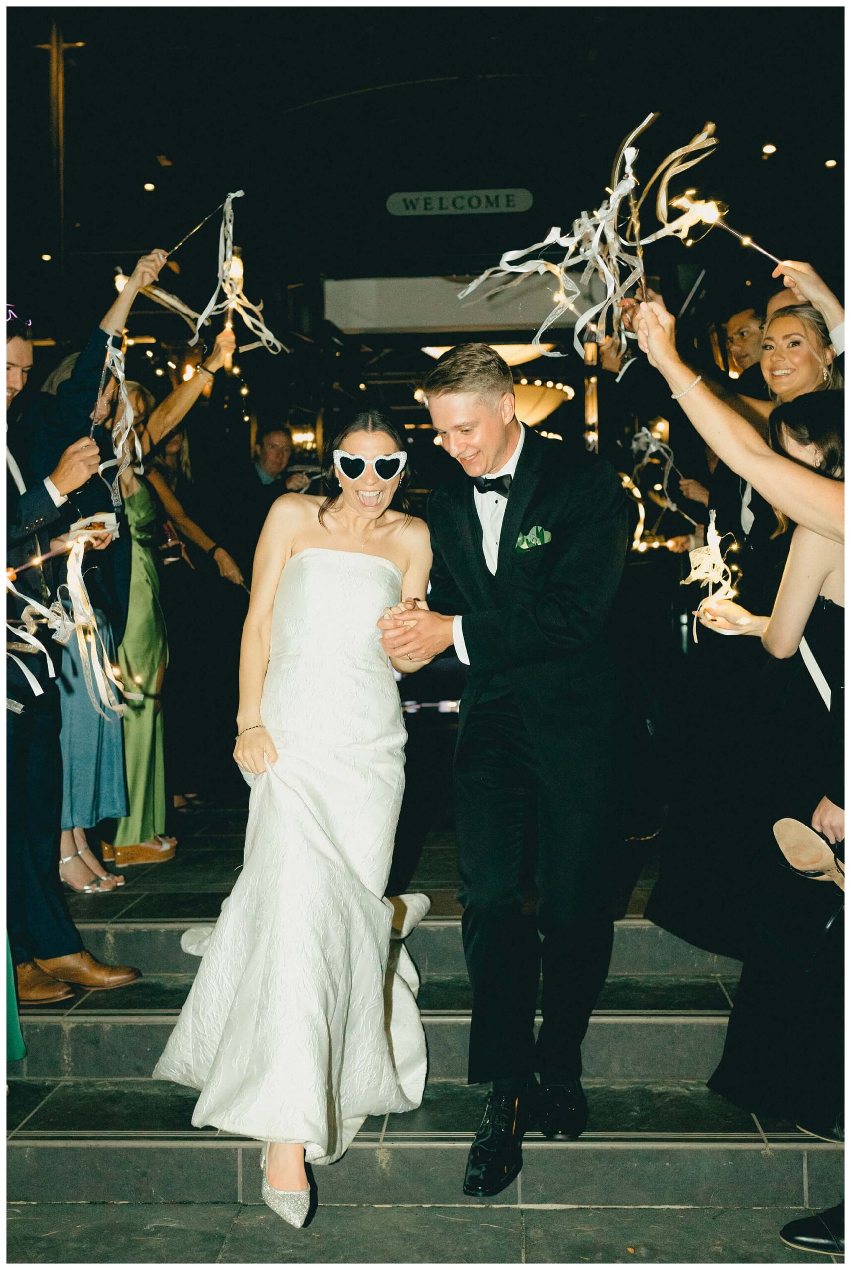 stunning black tie forest wedding with rolls royce vintage car at shepherds hollow near detroit michigan by josh and andrea photography