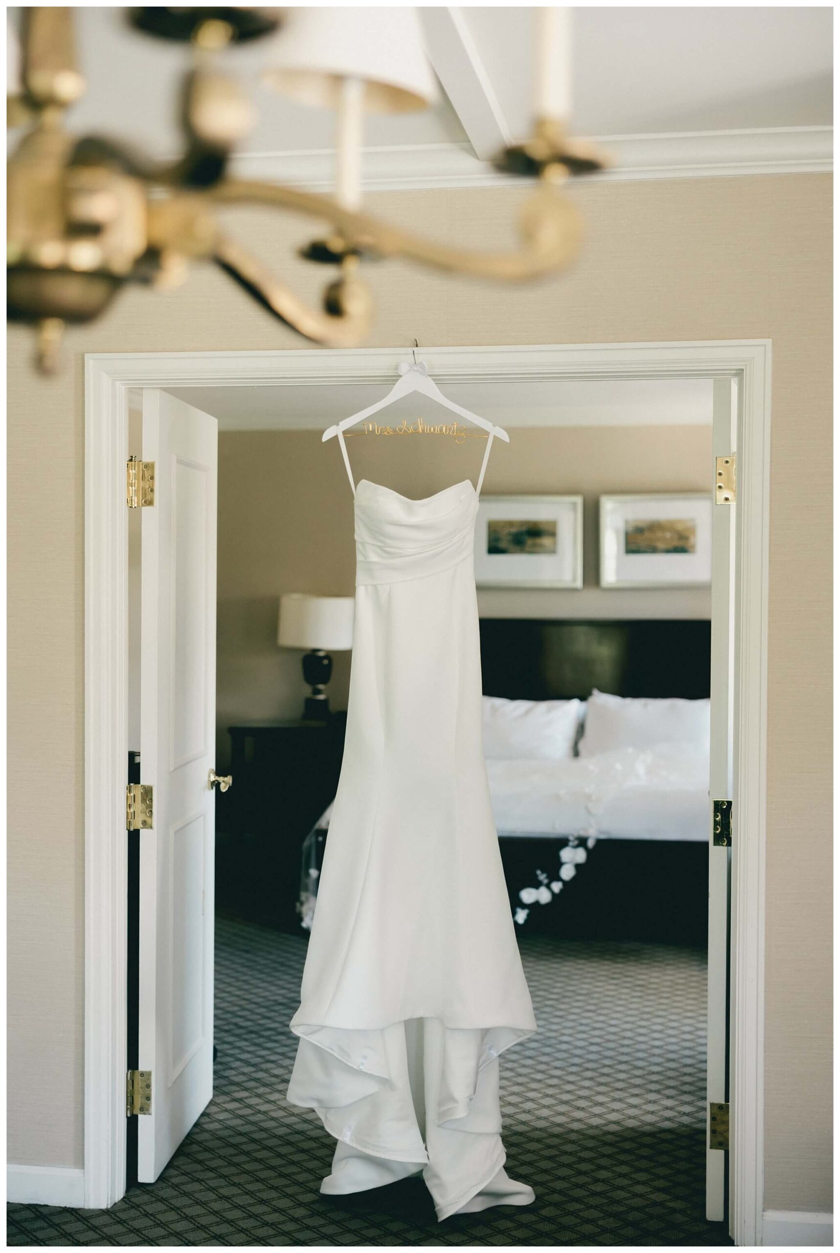 iconic black and white wedding in a forest at shepherds hollow gold club near detroit michigan by josh and andrea photography 