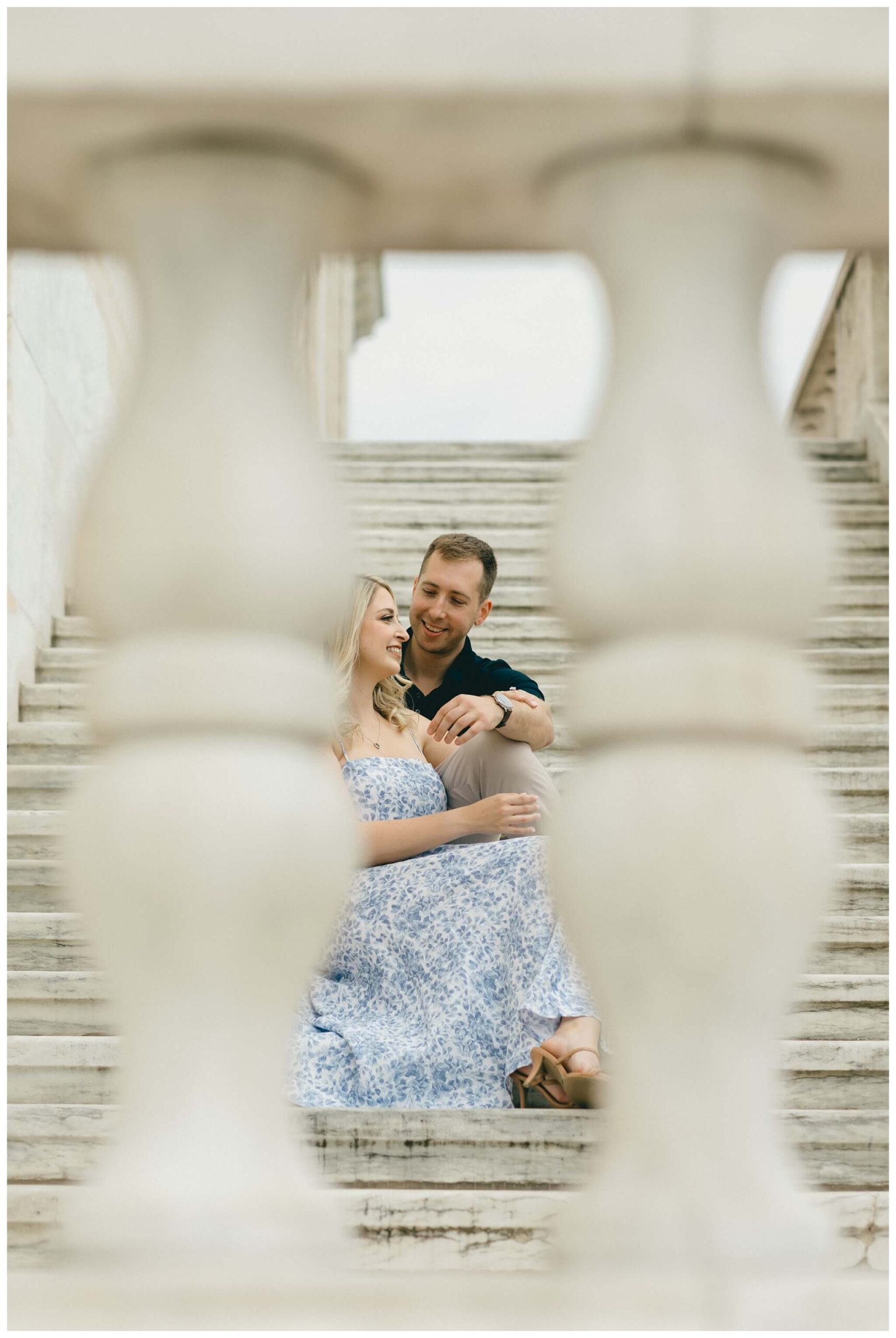 romantic date night engagement shoot inspiration in the downtown chicago and trivoli tavern by josh and andrea photography 