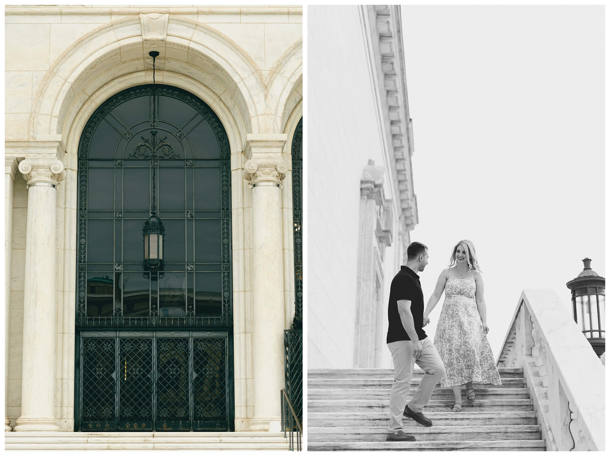 romantic date night engagement shoot inspiration in the downtown chicago and trivoli tavern by josh and andrea photography 