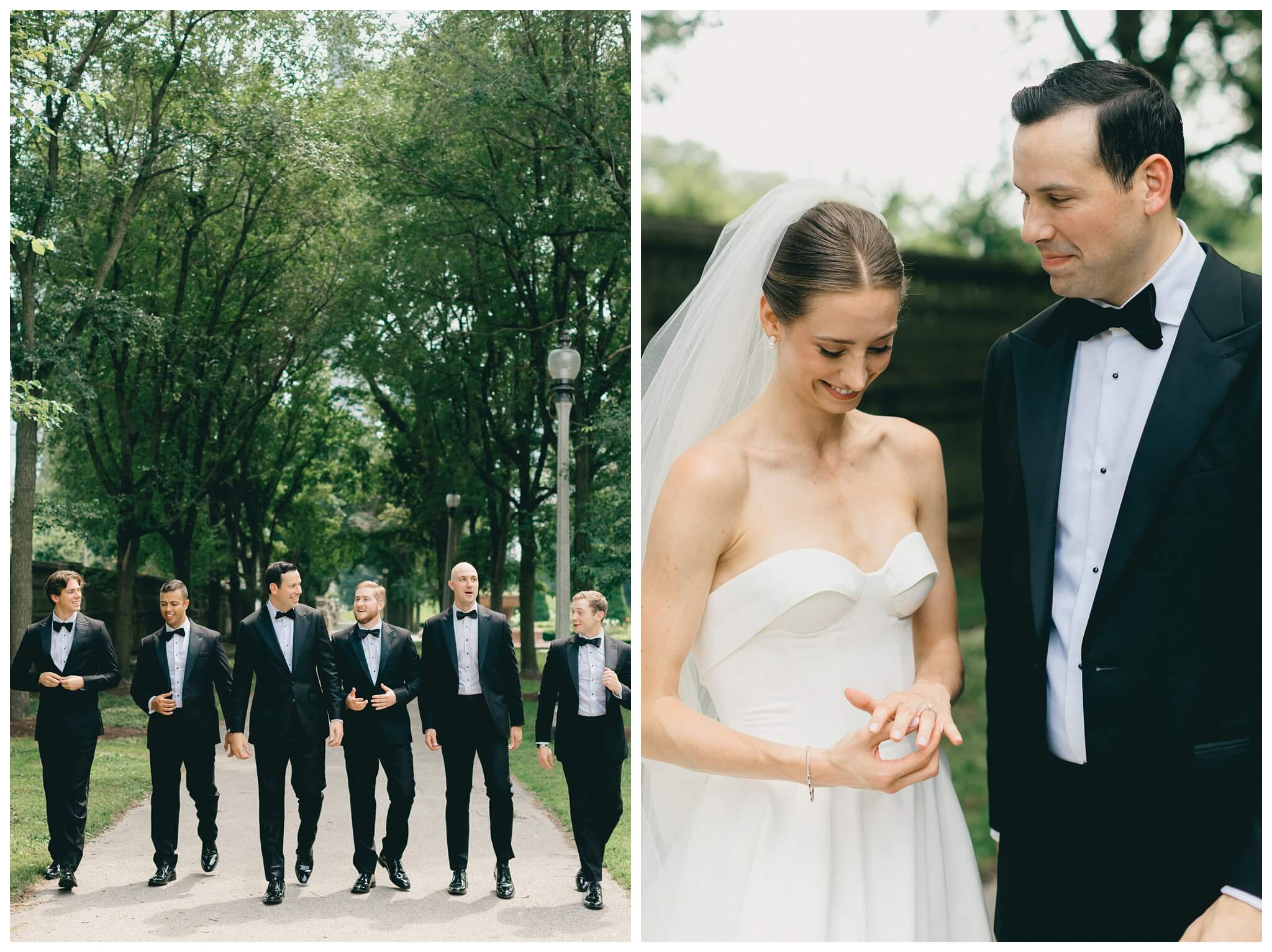 iconic black tie wedding at the pendry the dalcy grant park in downtown chicago with amelia cole events by josh and andrea photography 