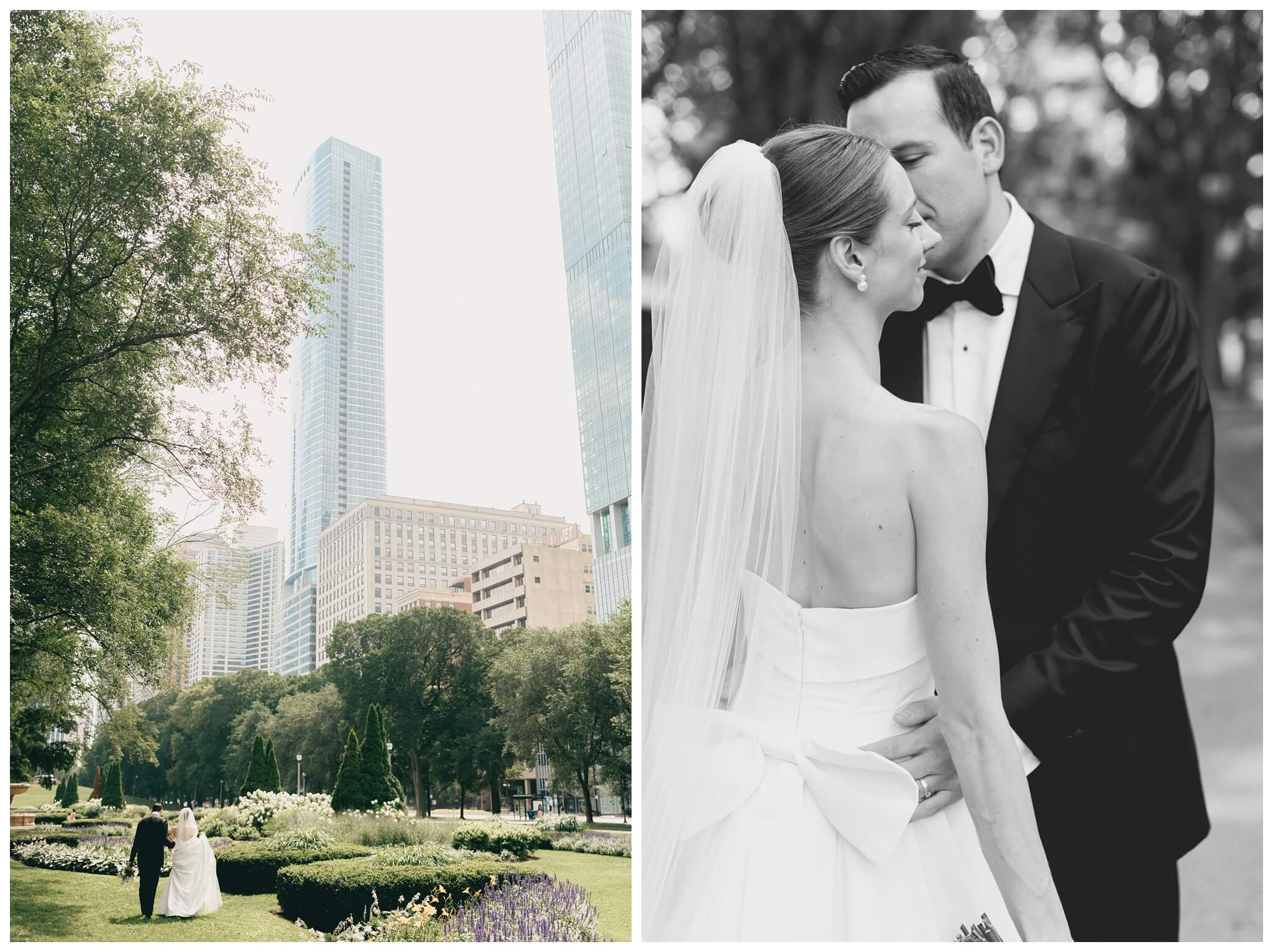 iconic black tie wedding at the pendry the dalcy grant park in downtown chicago with amelia cole events by josh and andrea photography 