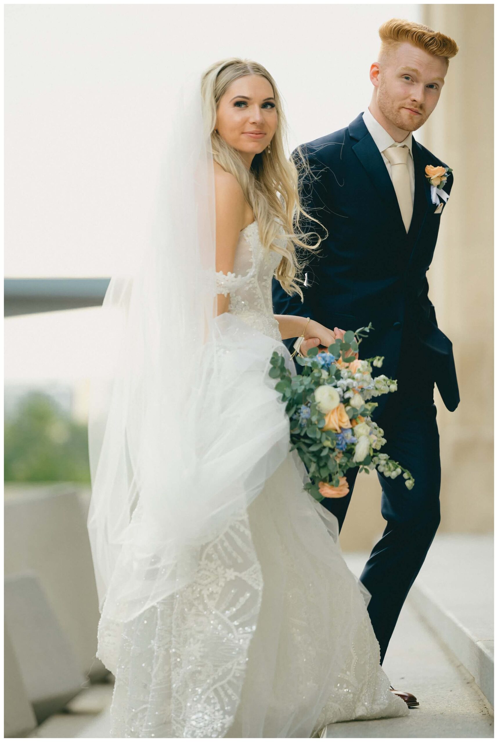 romantic catholic church wedding in downtown grand rapids michigan at the high five gr by josh and andrea photography