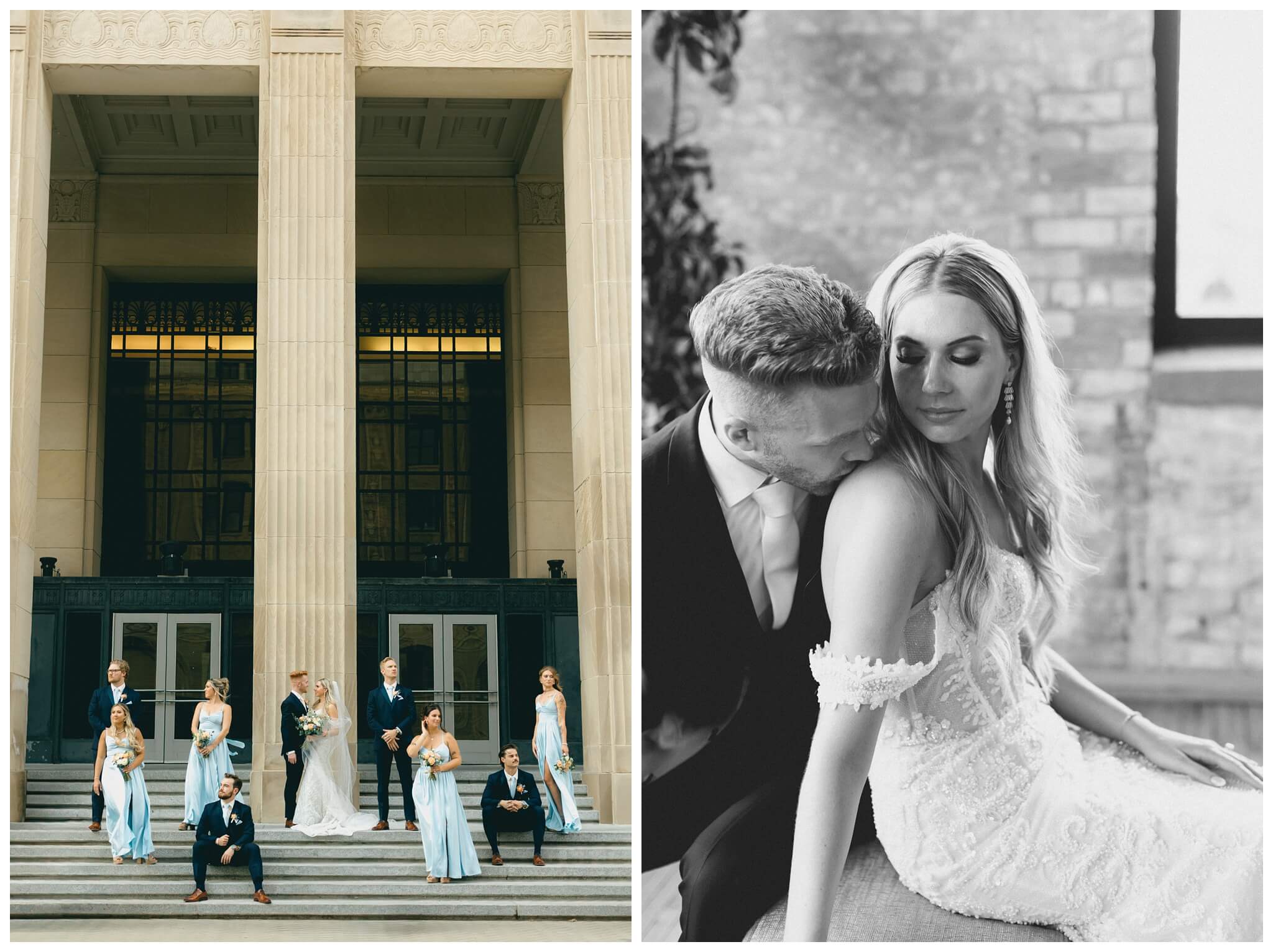 romantic catholic church wedding in downtown grand rapids michigan at the high five gr by josh and andrea photography