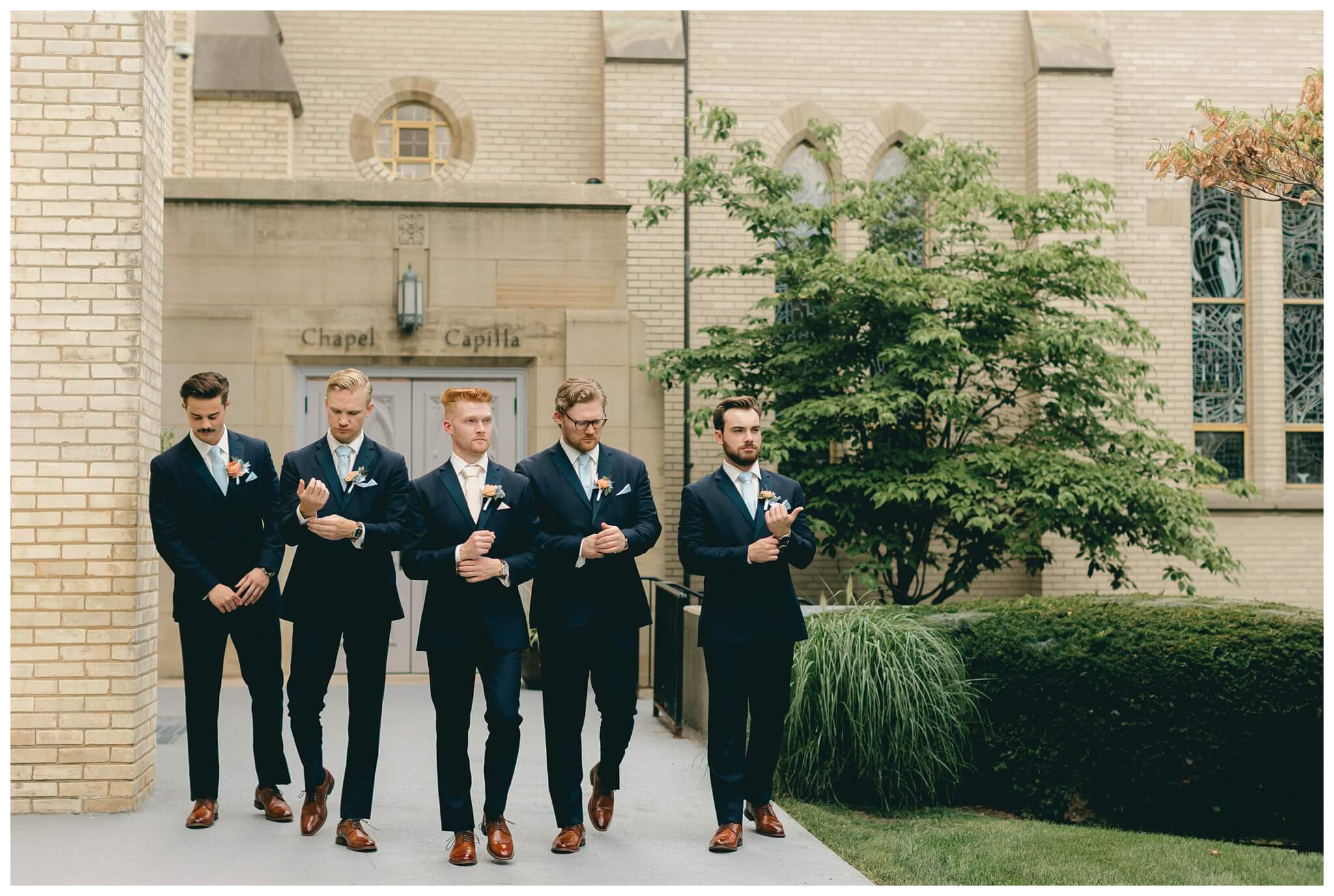 romantic catholic church wedding in downtown grand rapids michigan at the high five gr by josh and andrea photography