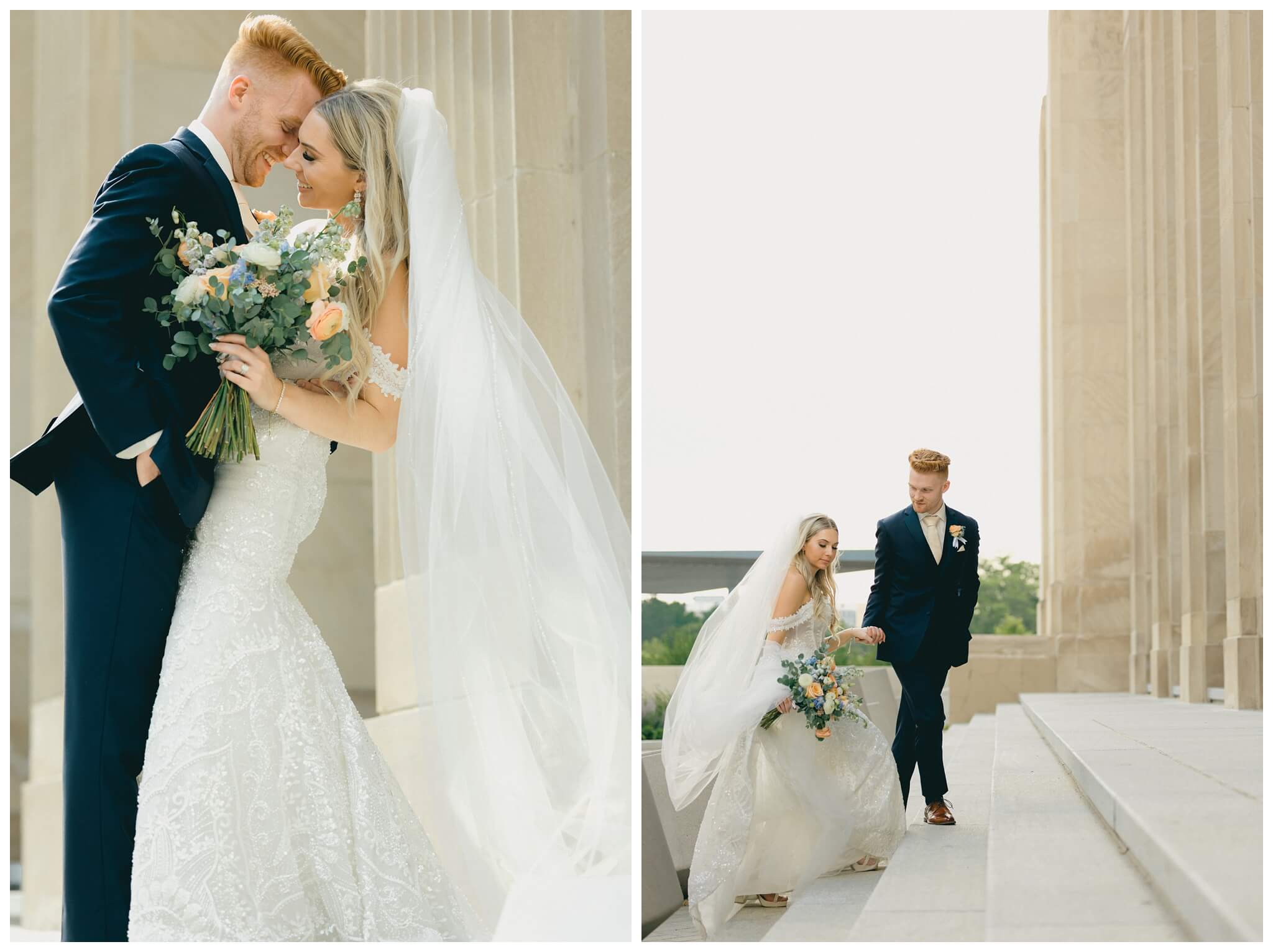 romantic catholic church wedding in downtown grand rapids michigan at the high five gr by josh and andrea photography