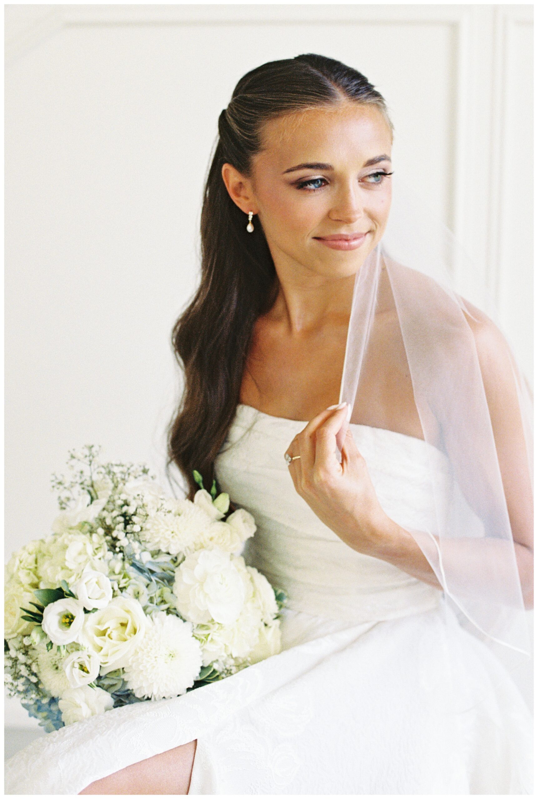 bride on film at etre farms by josh and andrea photography