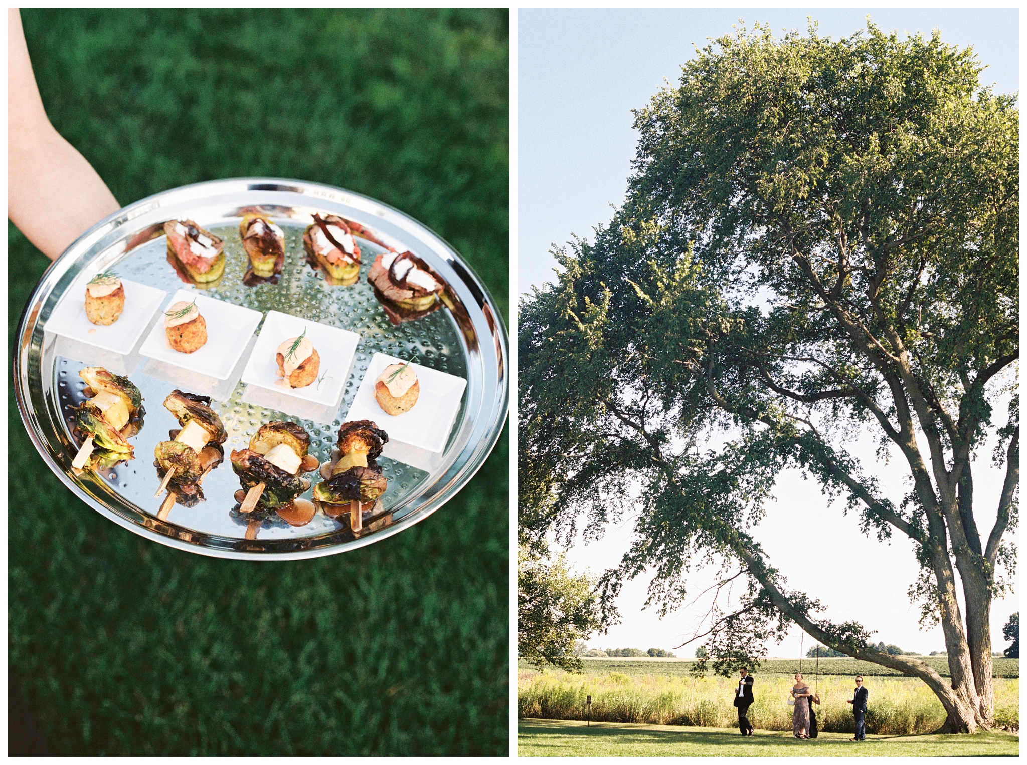 cocktail hour at etre farms by josh and andrea photography