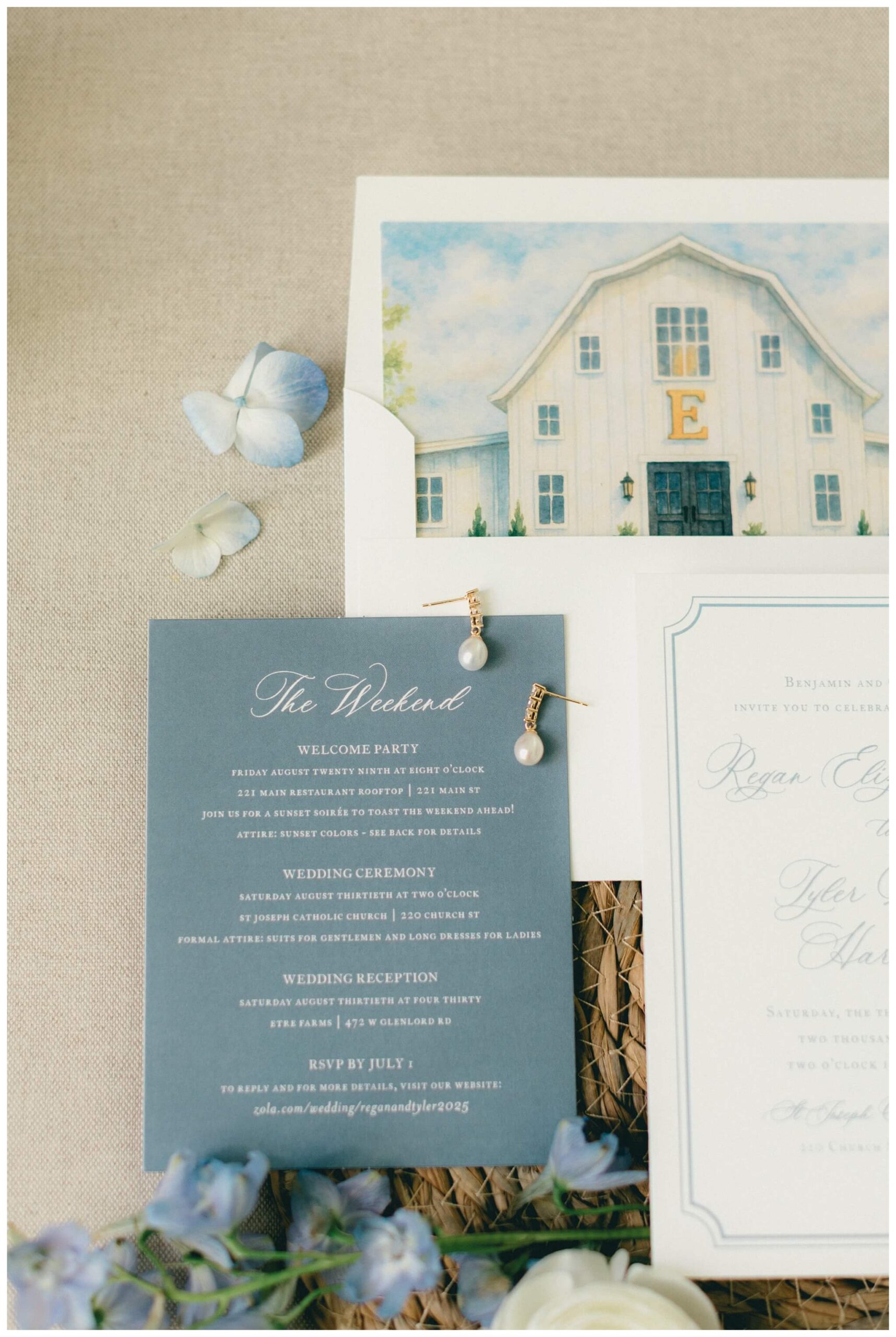 white barn wedding on lake michigan at etre farms with cocktail hour inspiration by josh and andrea photography 