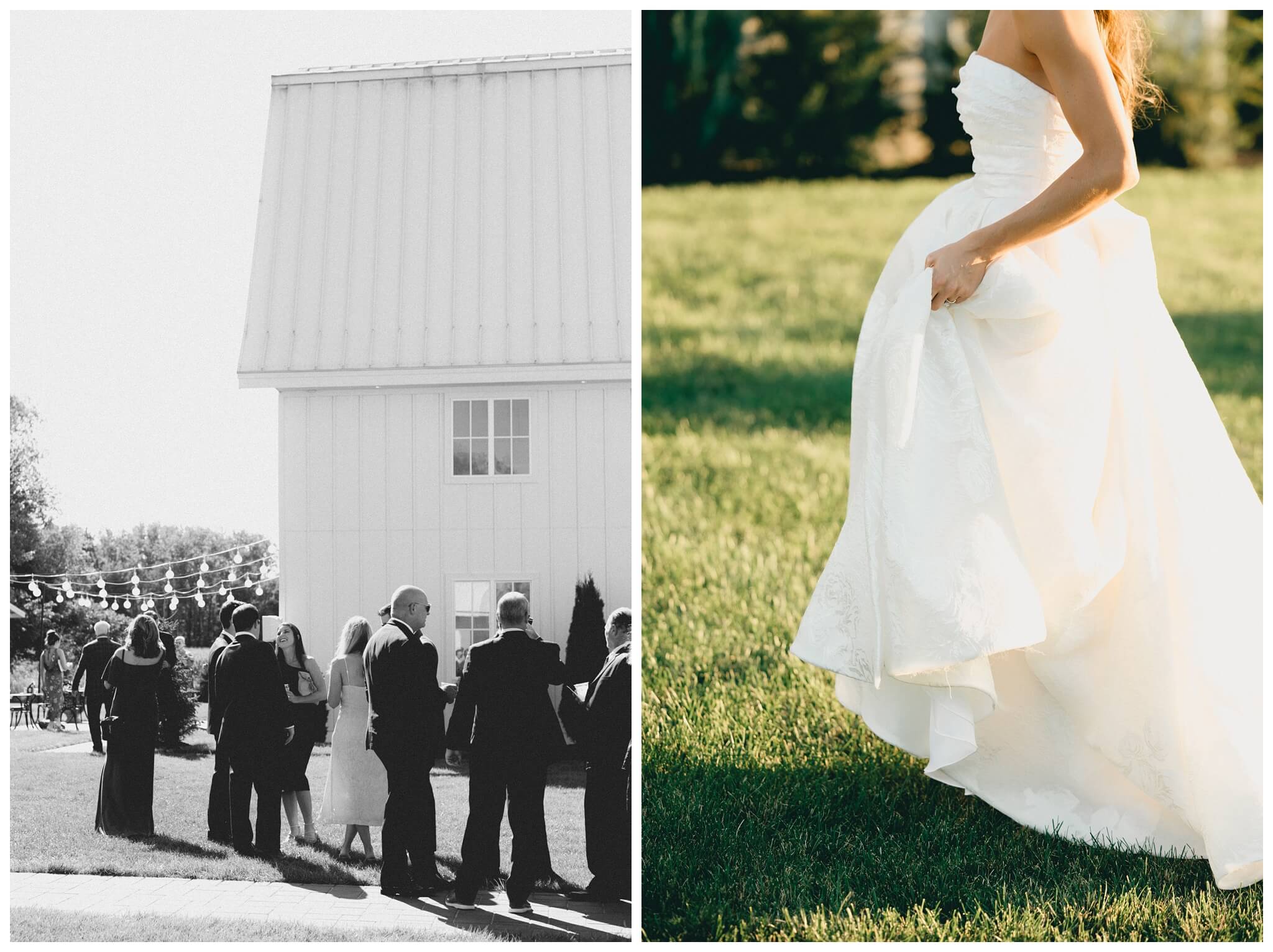 white barn wedding on lake michigan at etre farms with cocktail hour inspiration by josh and andrea photography 