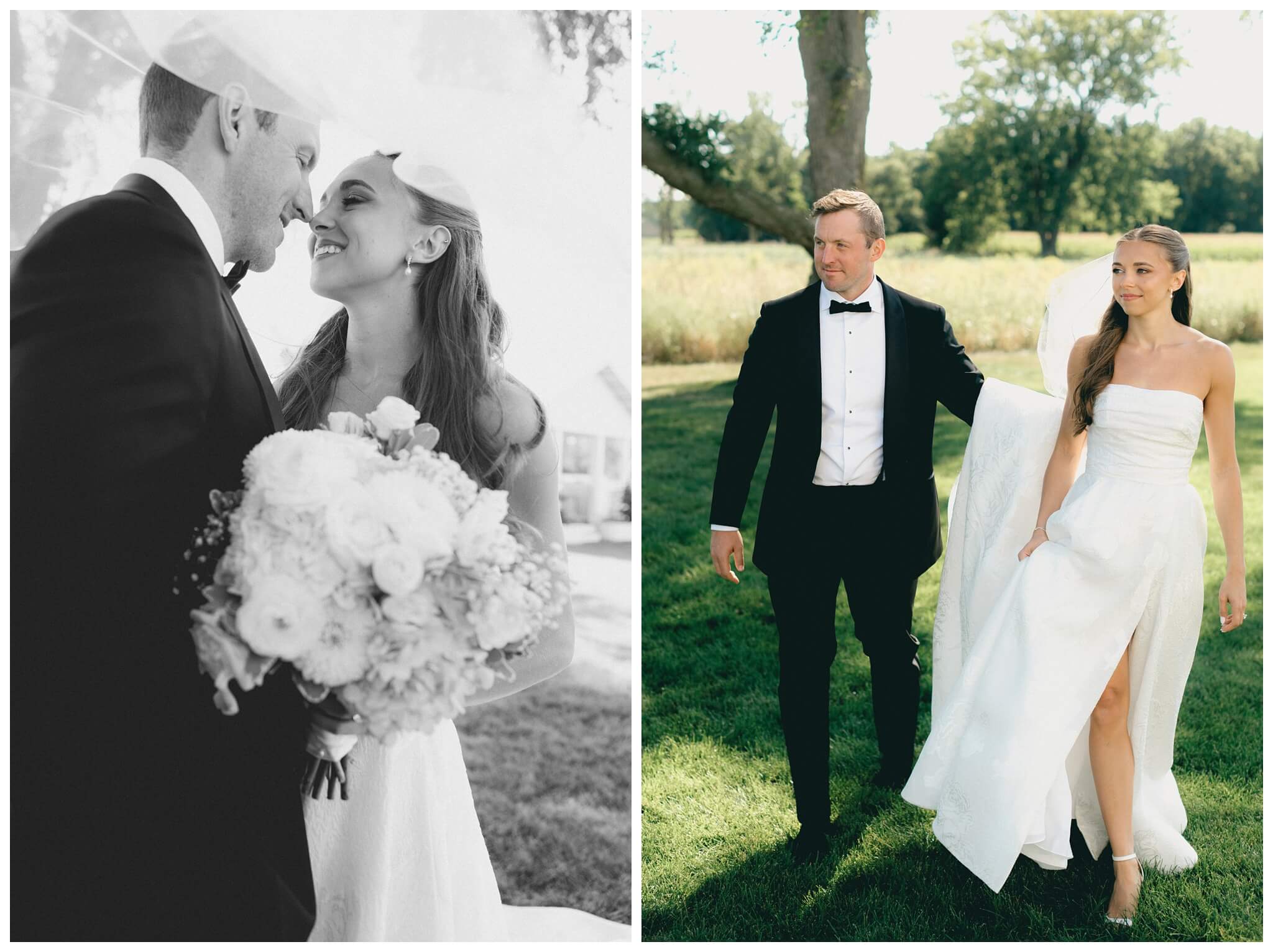 white barn wedding on lake michigan at etre farms with cocktail hour inspiration by josh and andrea photography 