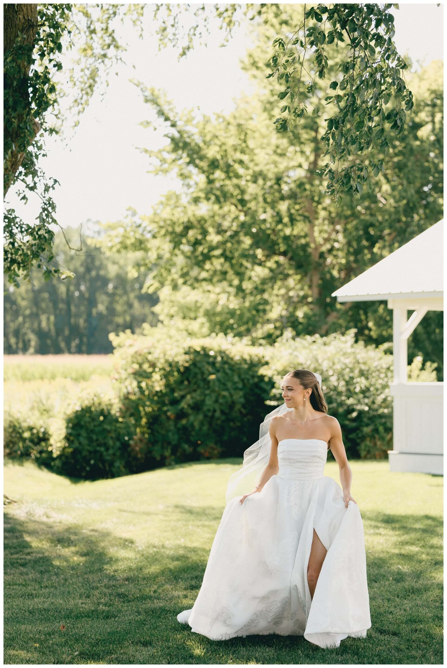 white barn wedding on lake michigan at etre farms with cocktail hour inspiration by josh and andrea photography 