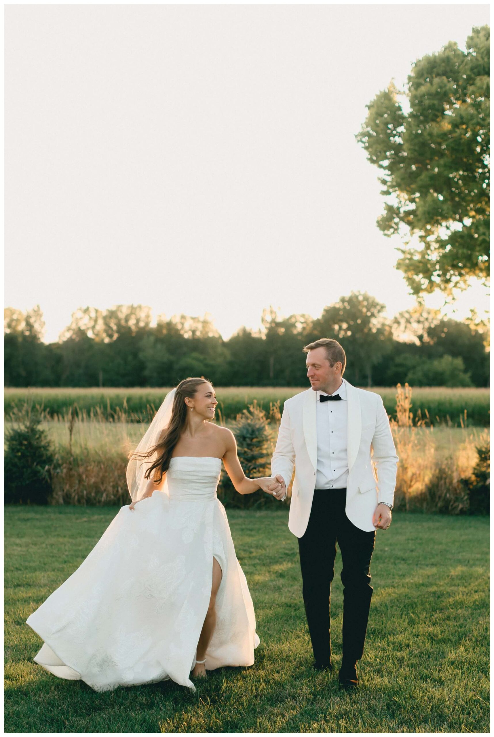 white barn wedding on lake michigan at etre farms with cocktail hour inspiration by josh and andrea photography 
