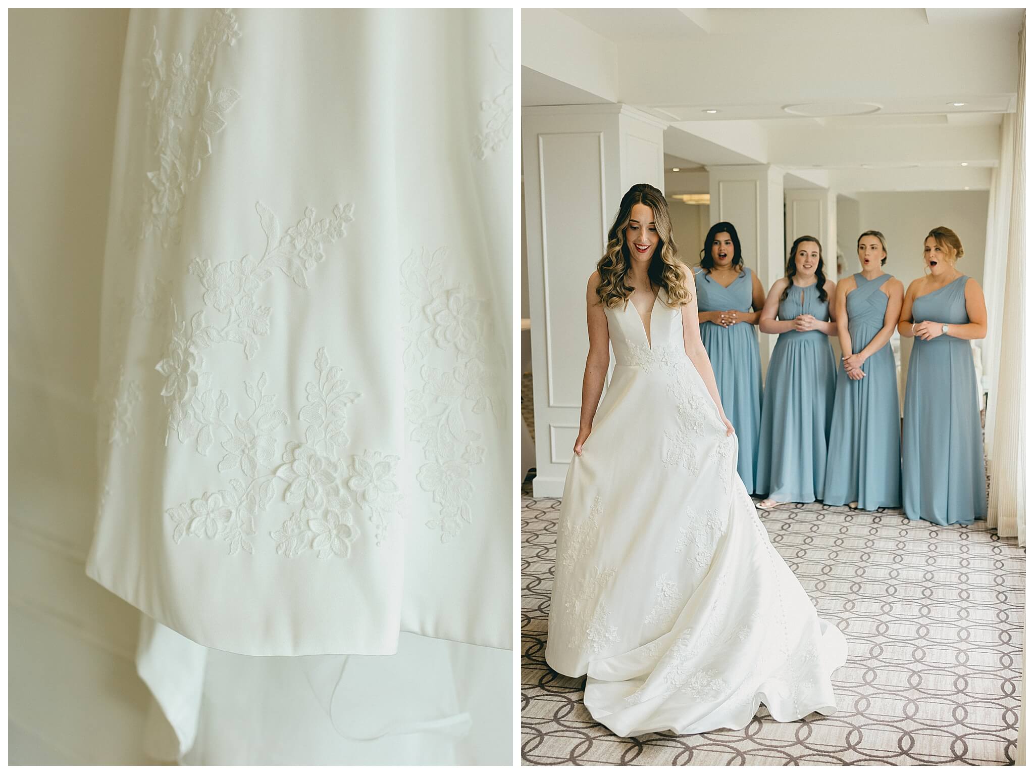 beautiful wedding photography near the Tridge at the H Hotel in midland michigan by josh and andrea photography