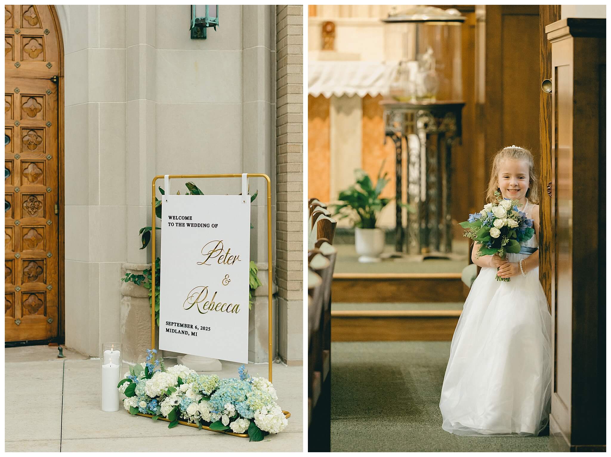 beautiful wedding photography near the Tridge at the H Hotel in midland michigan by josh and andrea photography