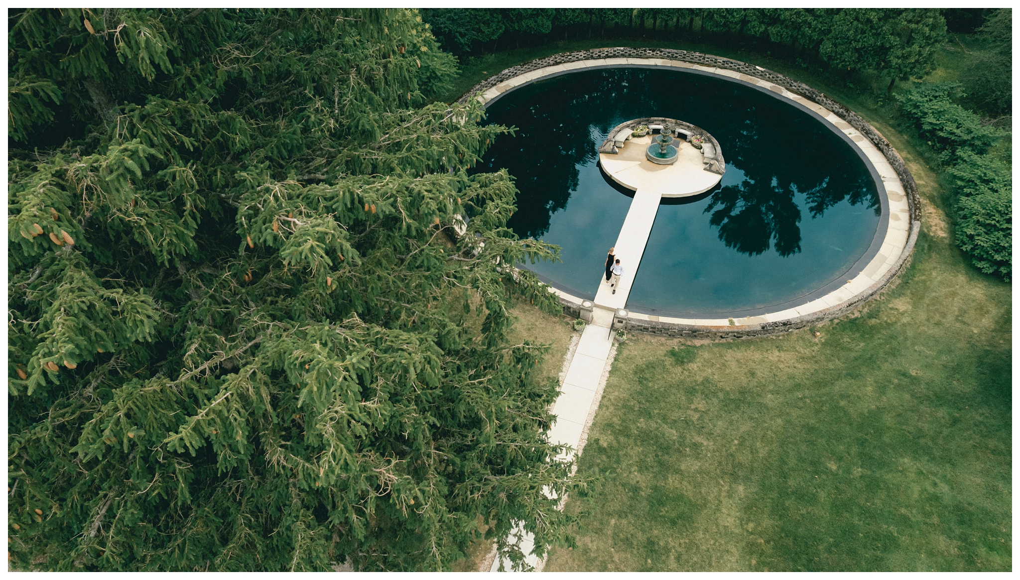 classy refined date night engagement shoot at felt estate with a black dress by josh and andrea photography