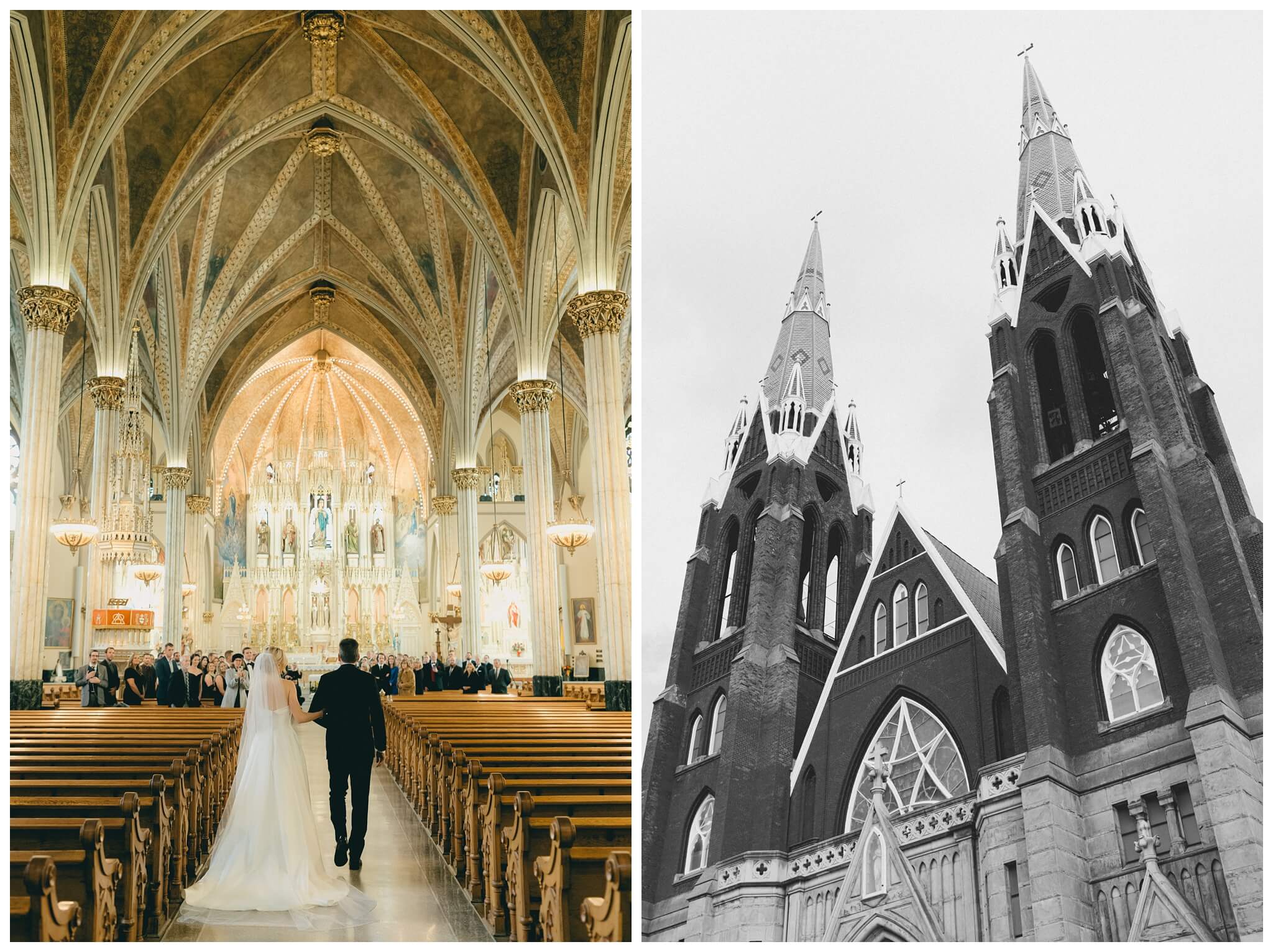 black and white hollywood inspired downtown wedding at the detroit institute of arts and colony club by josh and andrea photography